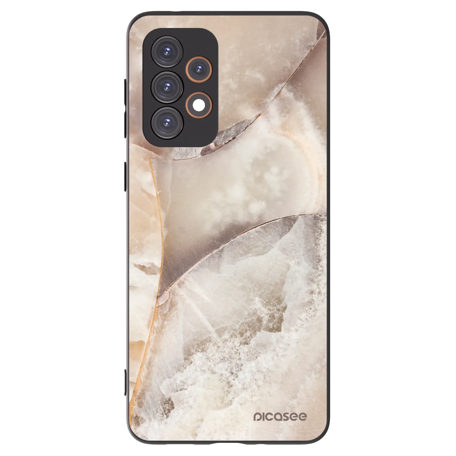 Picasee fekete szilikon tok az alábbi mobiltelefonokra Samsung Galaxy A33 5G A336 - Cream marble