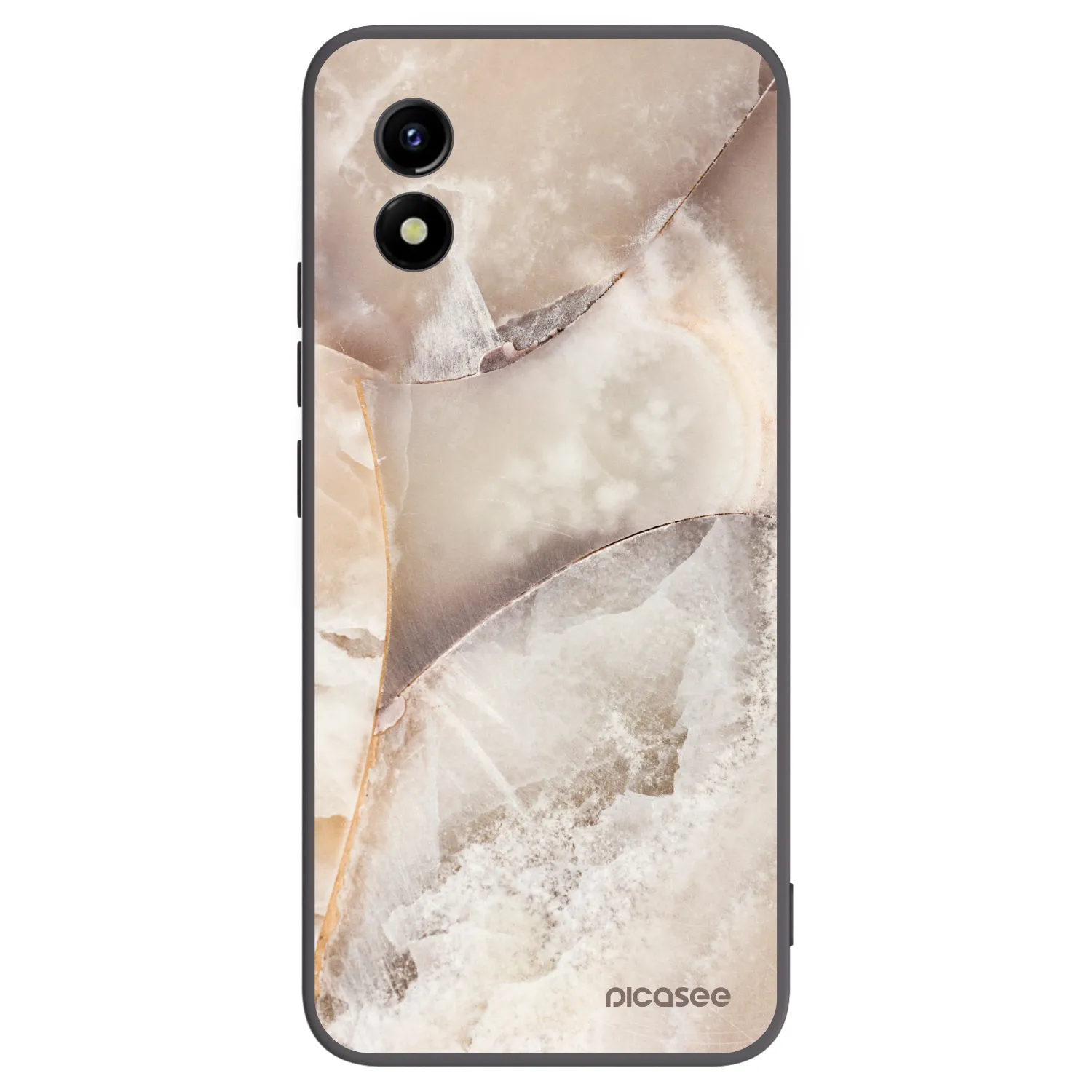 Picasee fekete szilikon tok az alábbi mobiltelefonokra Vivo Y01 - Cream marble