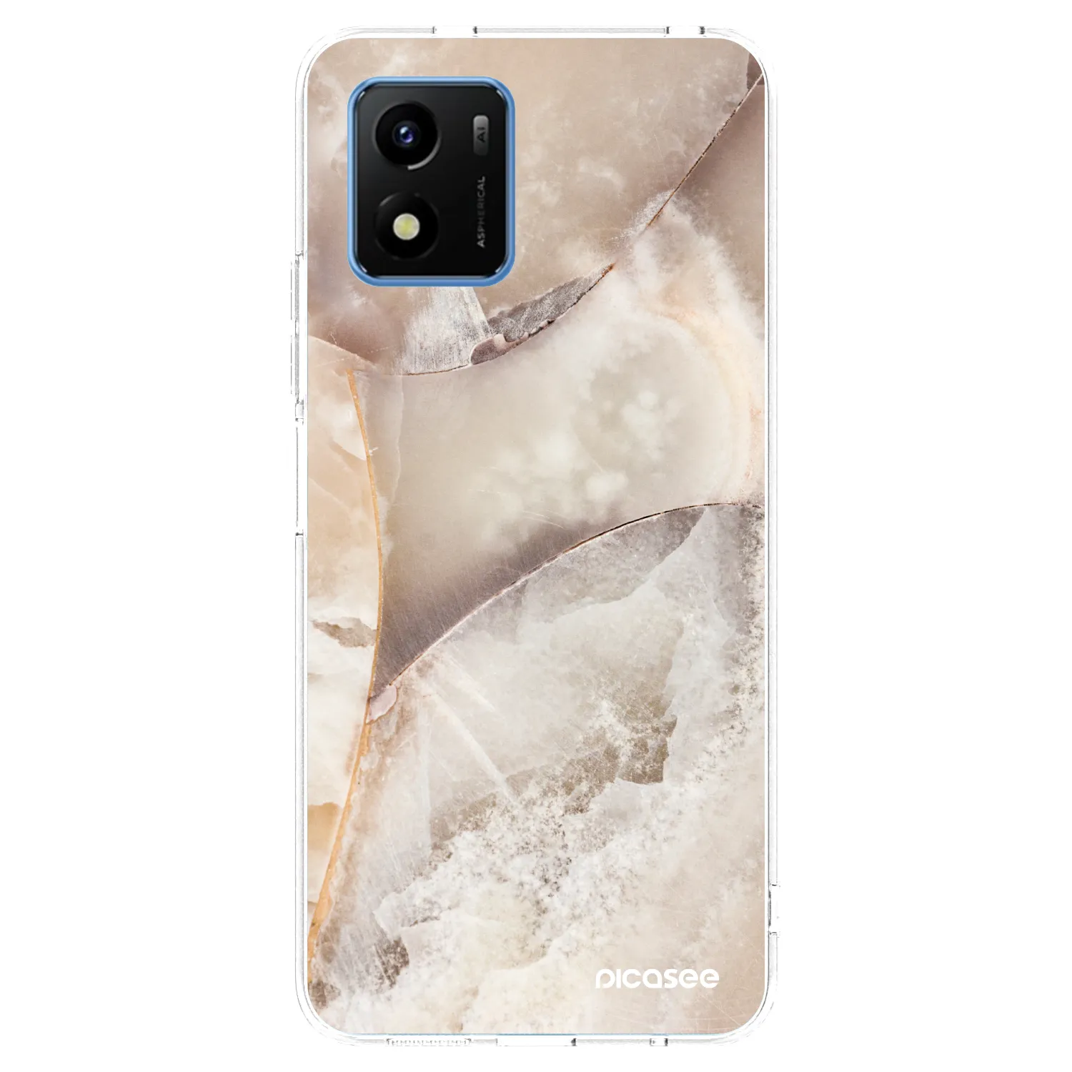 Picasee átlátszó szilikon tok az alábbi mobiltelefonokra Vivo Y01 - Cream marble