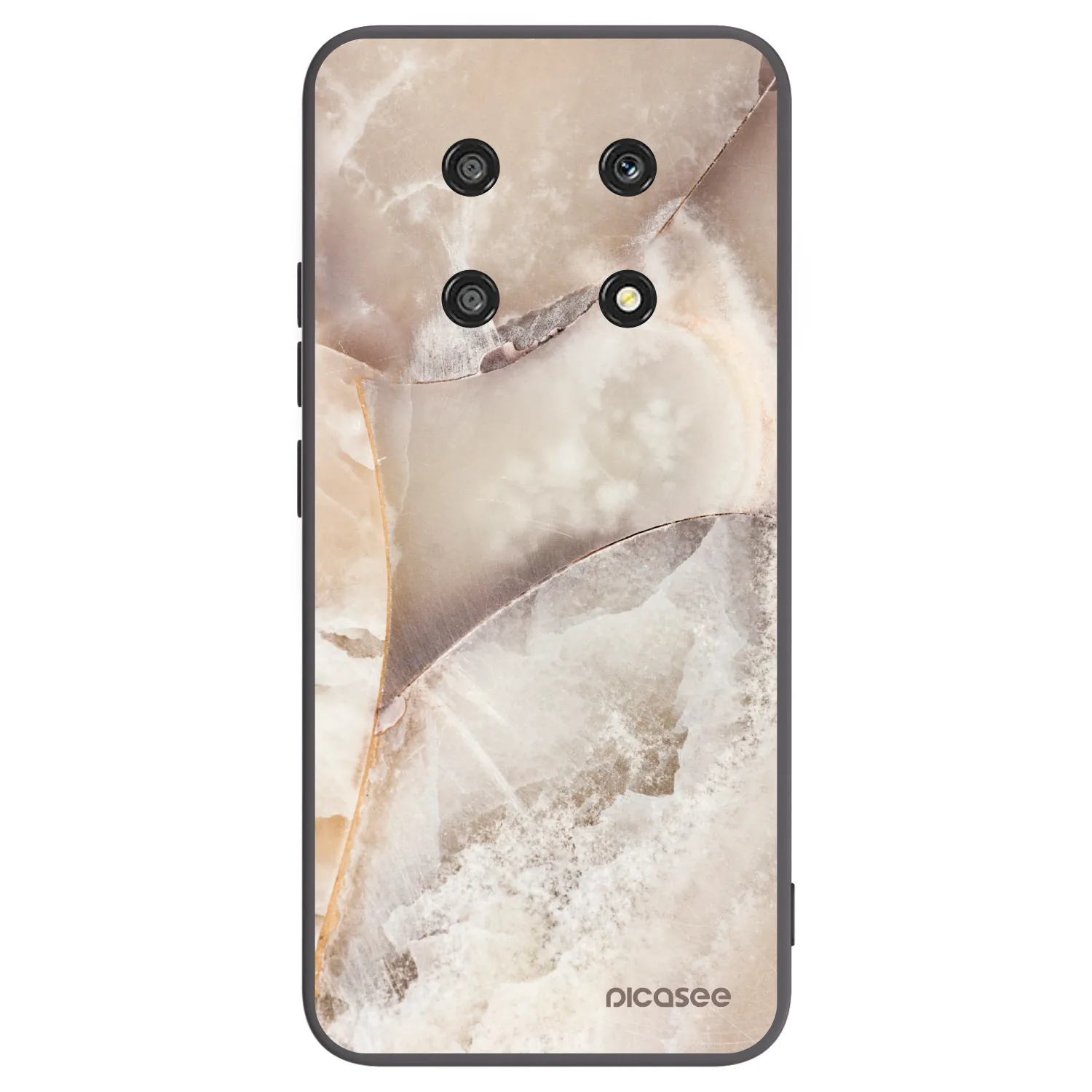 Picasee fekete szilikon tok az alábbi mobiltelefonokra Honor Magic4 Lite 5G - Cream marble