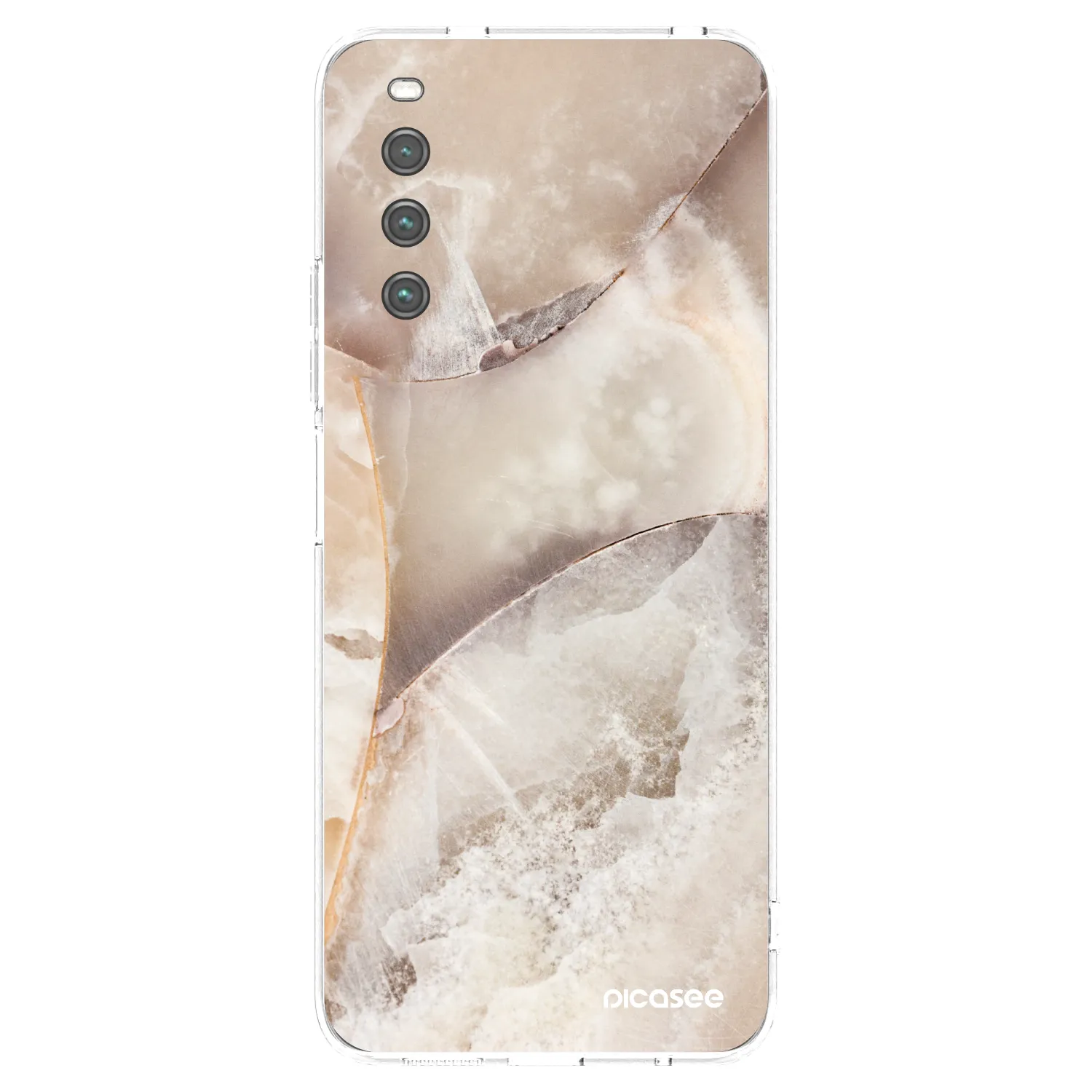 Picasee átlátszó szilikon tok az alábbi mobiltelefonokra Sony Xperia 10 IV 5G - Cream marble