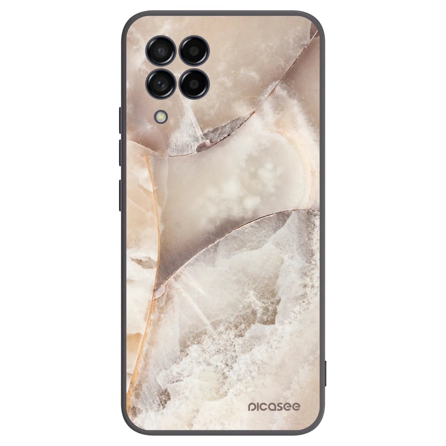 Picasee fekete szilikon tok az alábbi mobiltelefonokra Samsung Galaxy M53 5G - Cream marble
