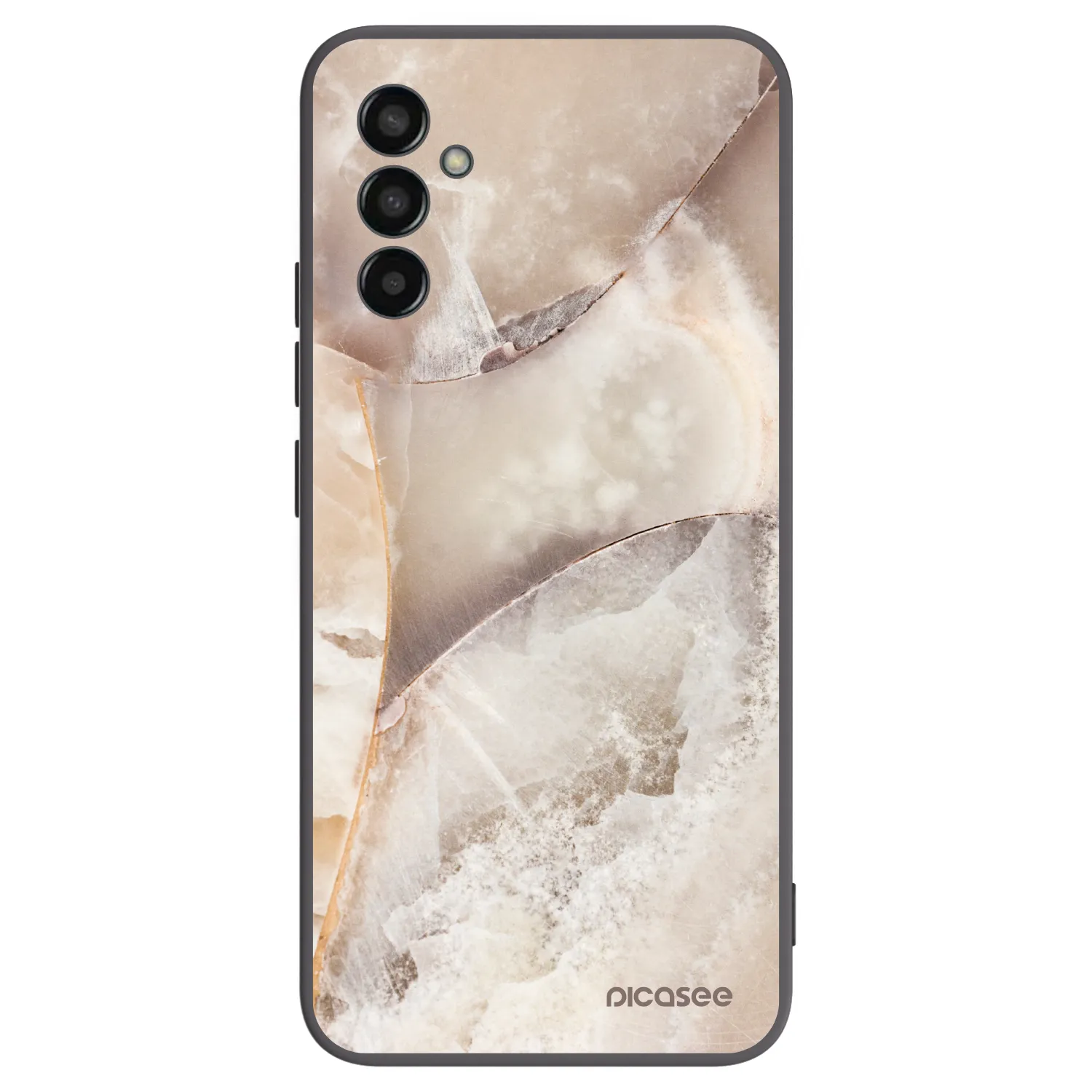 Picasee fekete szilikon tok az alábbi mobiltelefonokra Samsung Galaxy M13 M135F - Cream marble