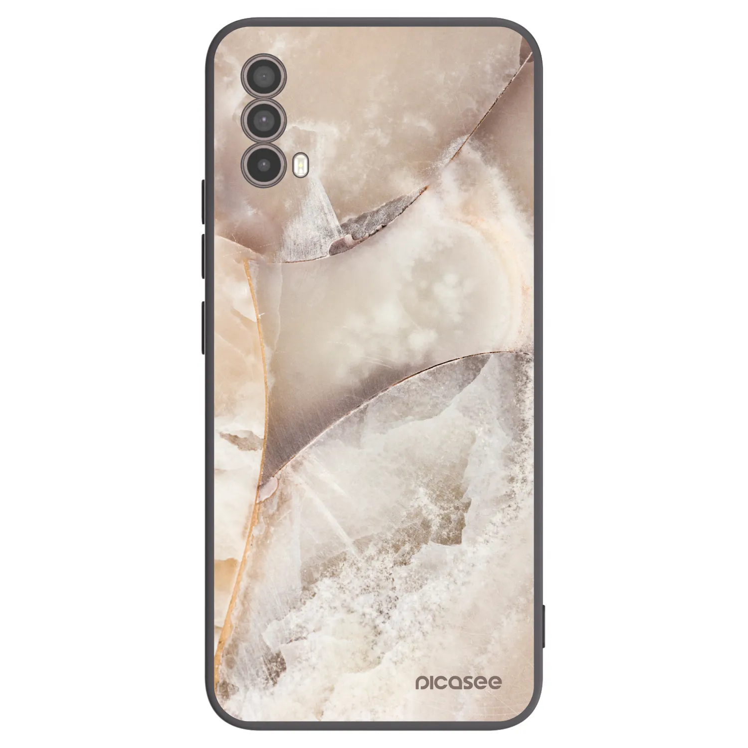 Picasee fekete szilikon tok az alábbi mobiltelefonokra Motorola Moto E40 - Cream marble