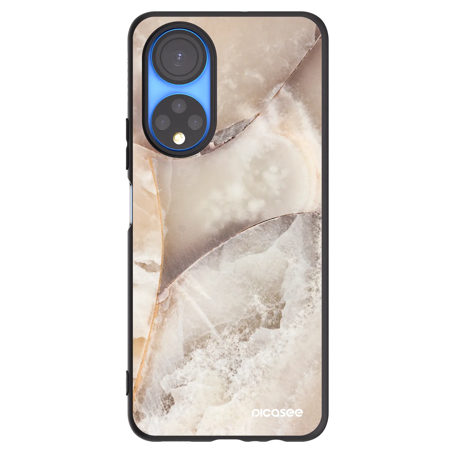 Picasee fekete szilikon tok az alábbi mobiltelefonokra Honor X7 - Cream marble