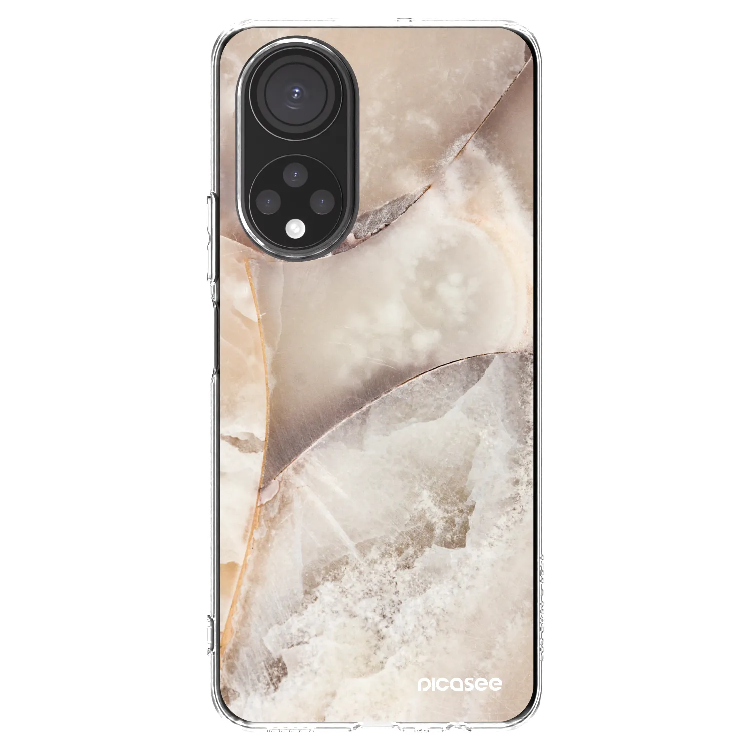 Picasee átlátszó szilikon tok az alábbi mobiltelefonokra Honor X7 - Cream marble