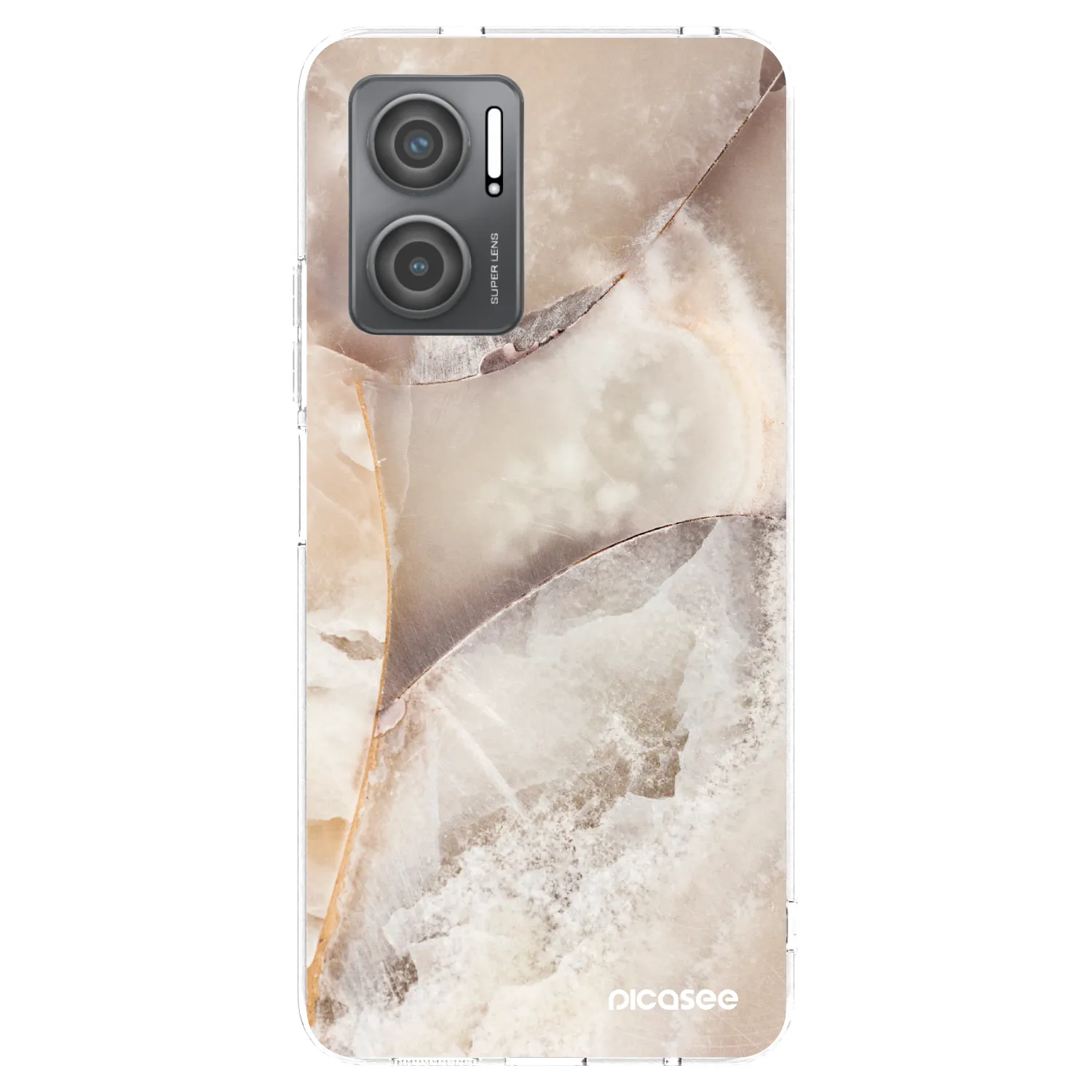 Picasee átlátszó szilikon tok az alábbi mobiltelefonokra Xiaomi Redmi 10 5G - Cream marble