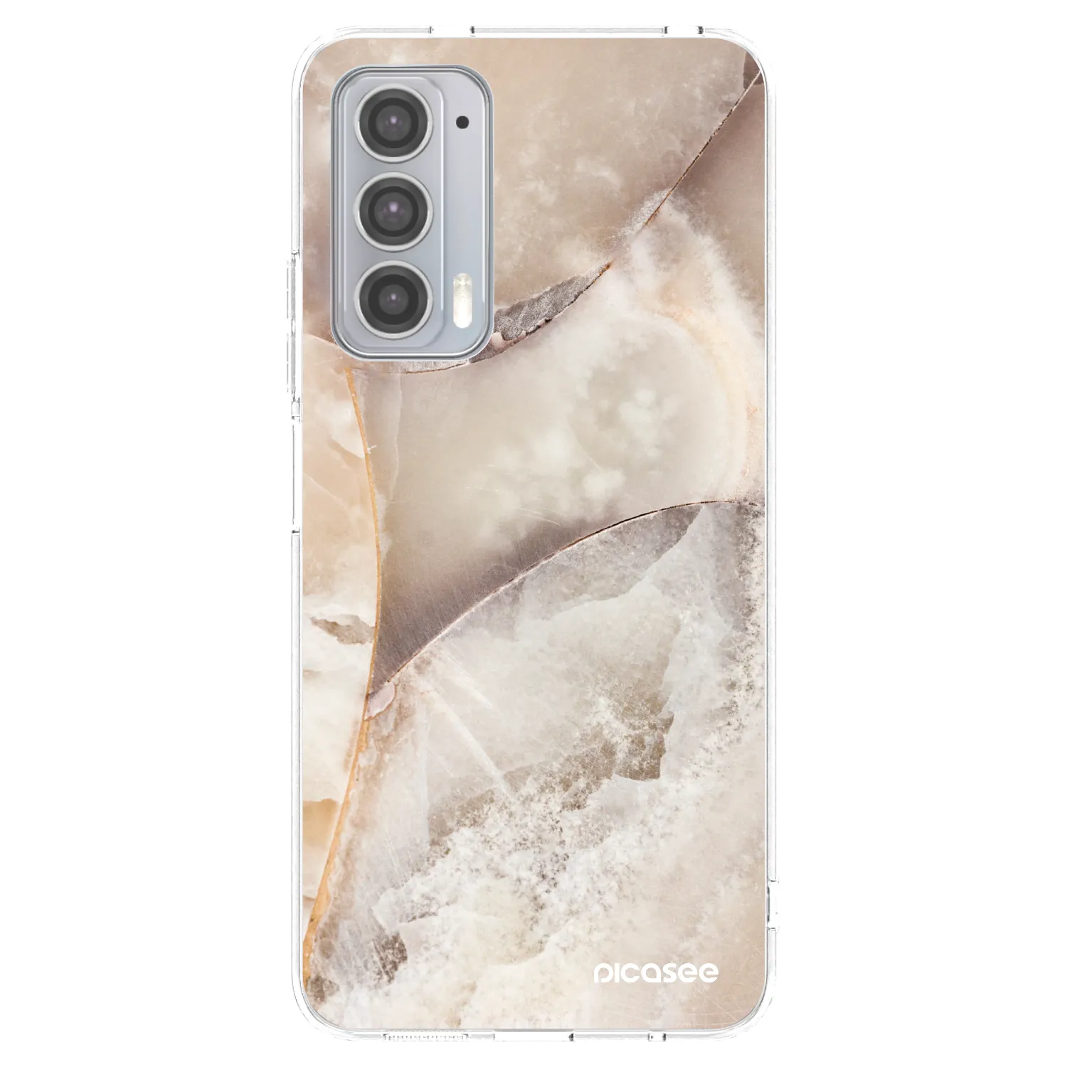 Picasee átlátszó szilikon tok az alábbi mobiltelefonokra Motorola Edge 20 - Cream marble