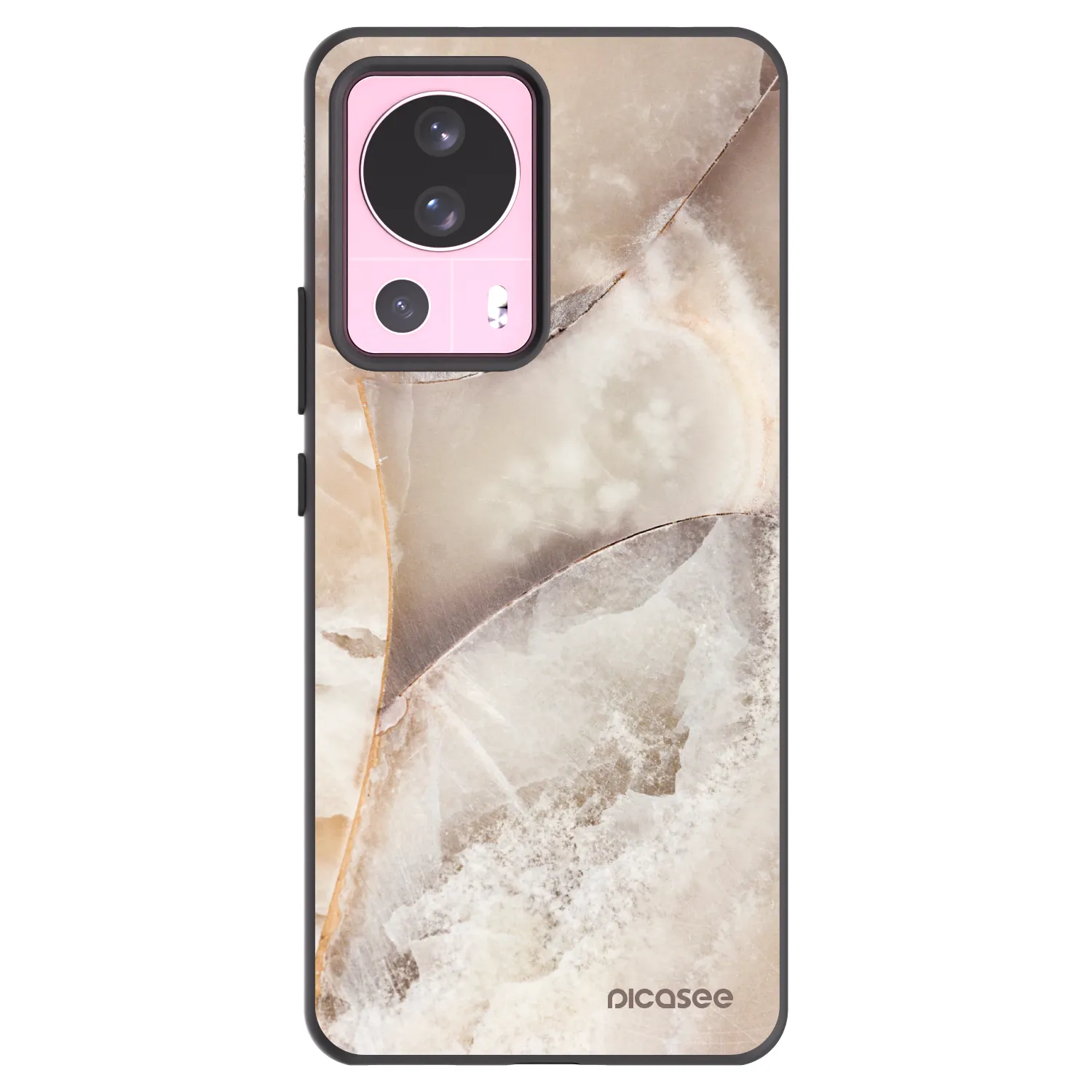 Picasee fekete szilikon tok az alábbi mobiltelefonokra Xiaomi 13 Lite - Cream marble