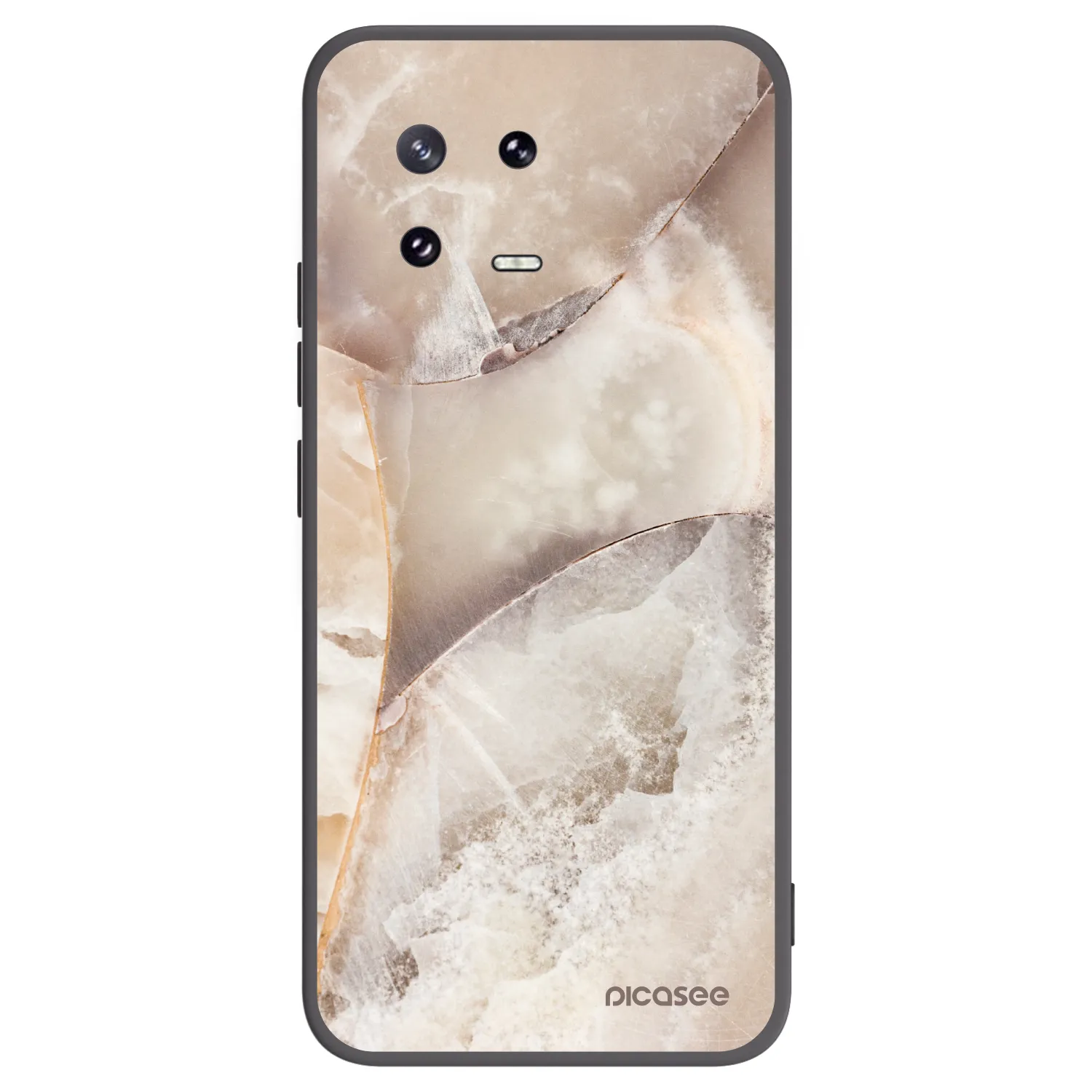 Picasee fekete szilikon tok az alábbi mobiltelefonokra Xiaomi 13 Pro - Cream marble