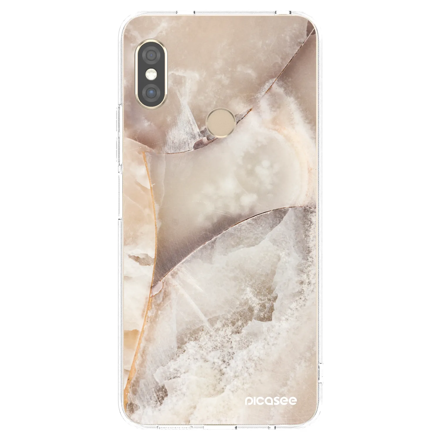 Picasee átlátszó szilikon tok az alábbi mobiltelefonokra Xiaomi Redmi Note 5 Global - Cream marble
