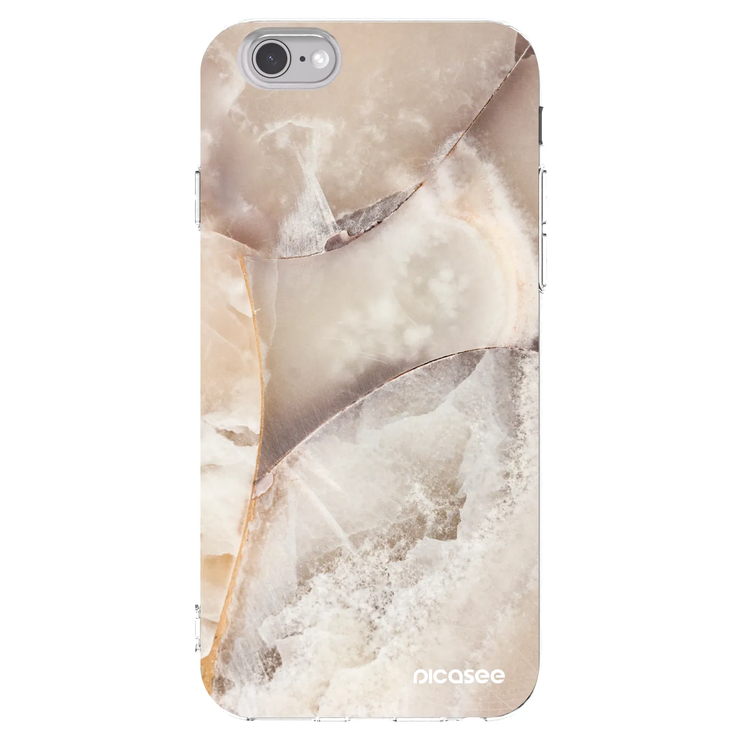 Picasee átlátszó szilikon tok az alábbi mobiltelefonokra Apple iPhone 6/6S - Cream marble