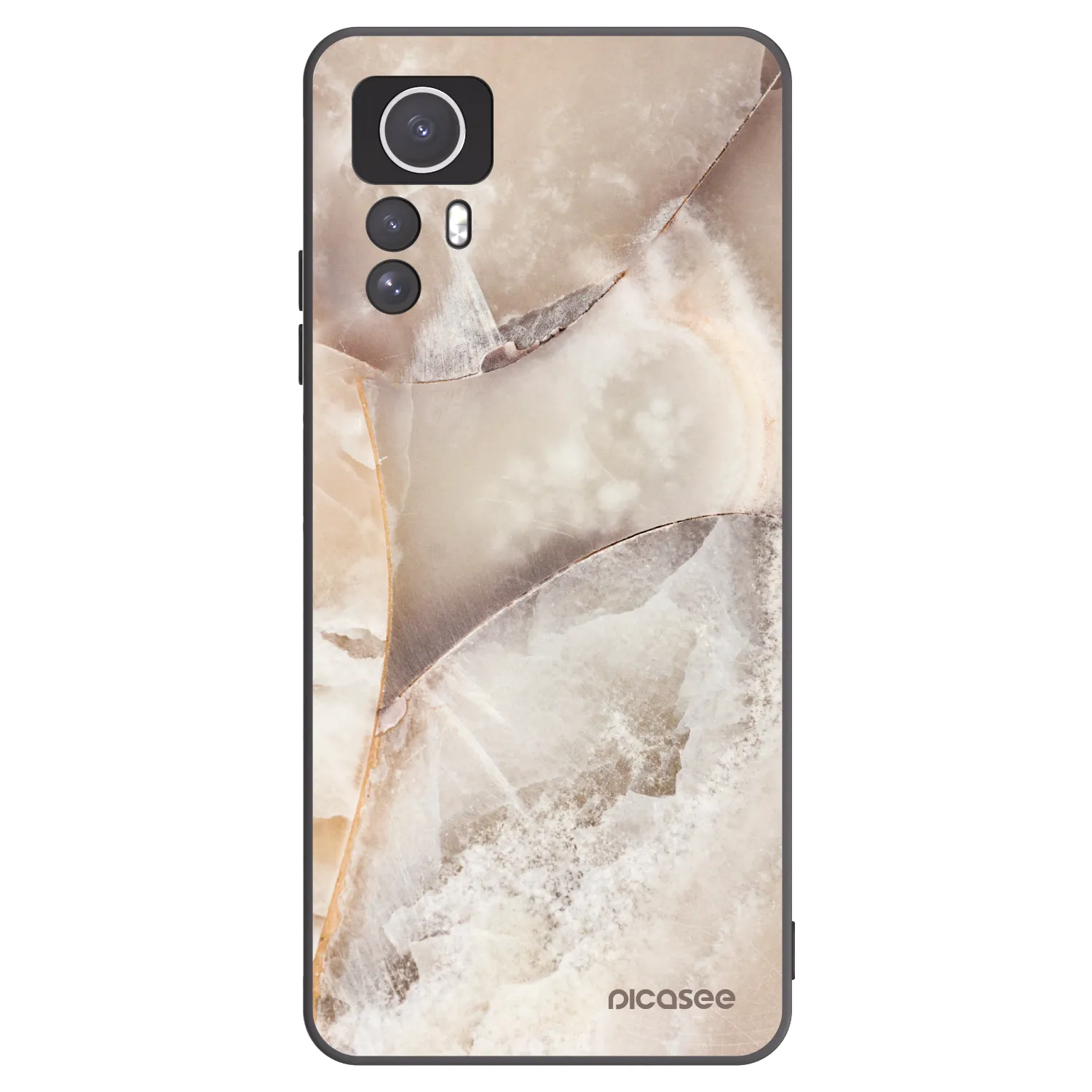 Picasee fekete szilikon tok az alábbi mobiltelefonokra Xiaomi Redmi Note 12S - Cream marble
