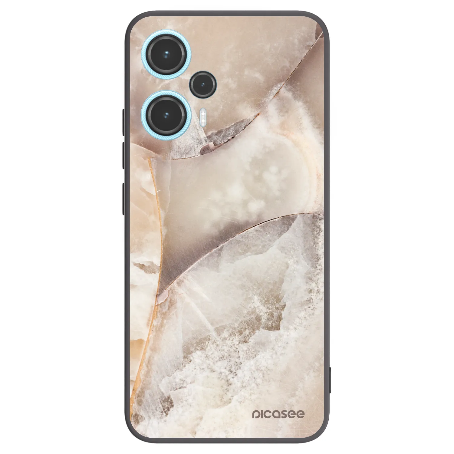 Picasee fekete szilikon tok az alábbi mobiltelefonokra Xiaomi Poco F5 - Cream marble