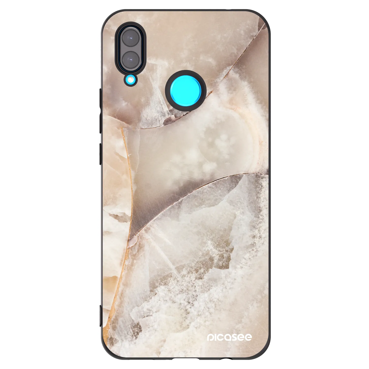 Picasee fekete szilikon tok az alábbi mobiltelefonokra Huawei Nova 3i - Cream marble