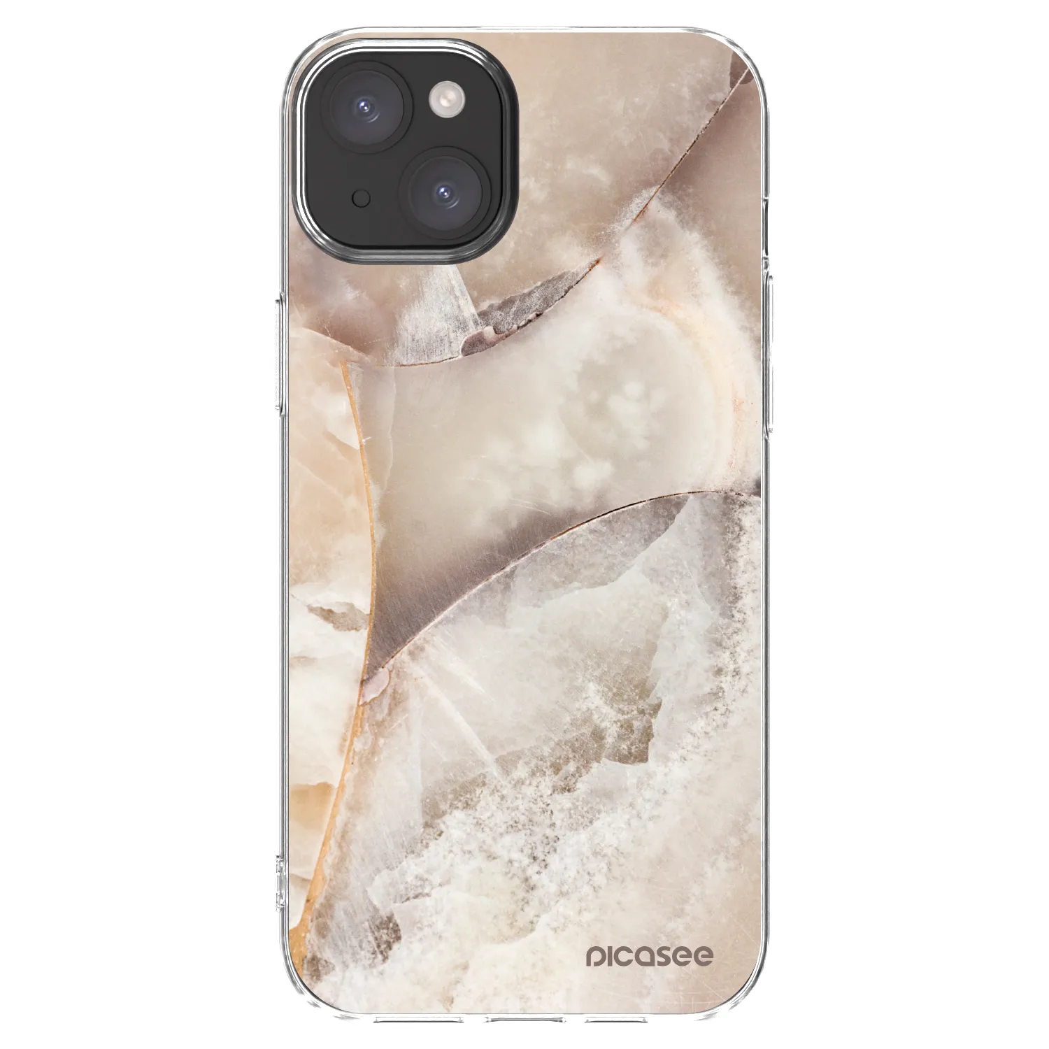 Picasee átlátszó szilikon tok az alábbi mobiltelefonokra Apple iPhone 15 Plus - Cream marble