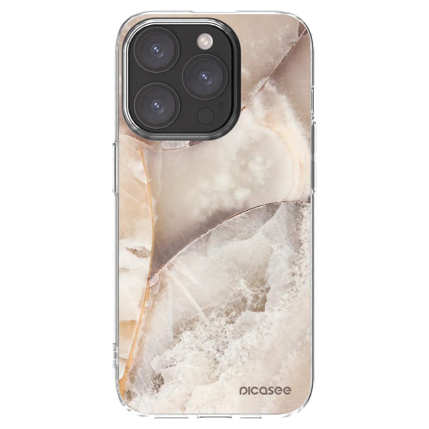 Picasee átlátszó szilikon tok az alábbi mobiltelefonokra Apple iPhone 15 Pro - Cream marble
