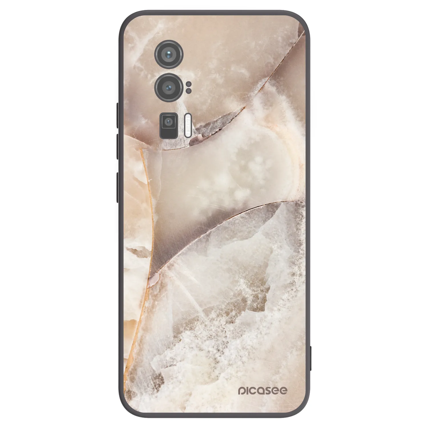Picasee fekete szilikon tok az alábbi mobiltelefonokra Xiaomi Poco F5 Pro 5G - Cream marble