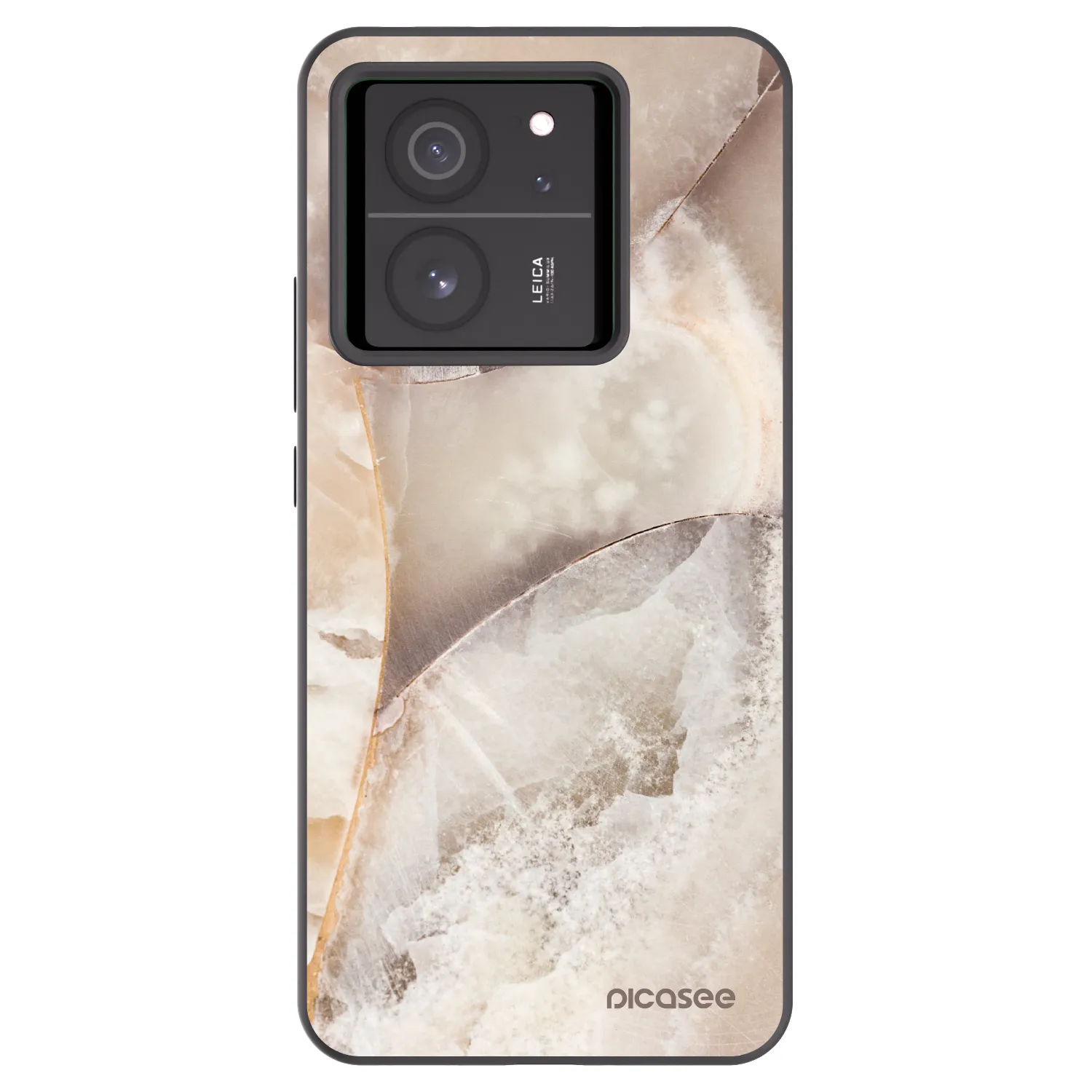 Picasee fekete szilikon tok az alábbi mobiltelefonokra Xiaomi 13T Pro - Cream marble