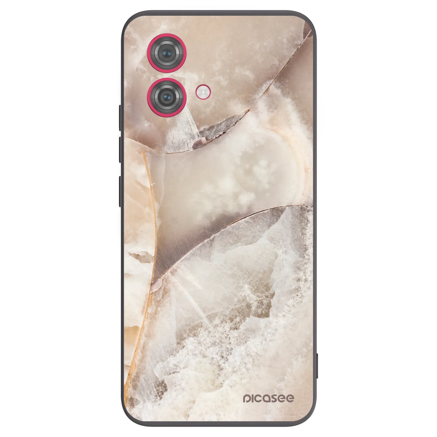 Picasee fekete szilikon tok az alábbi mobiltelefonokra Motorola Moto G84 5G - Cream marble