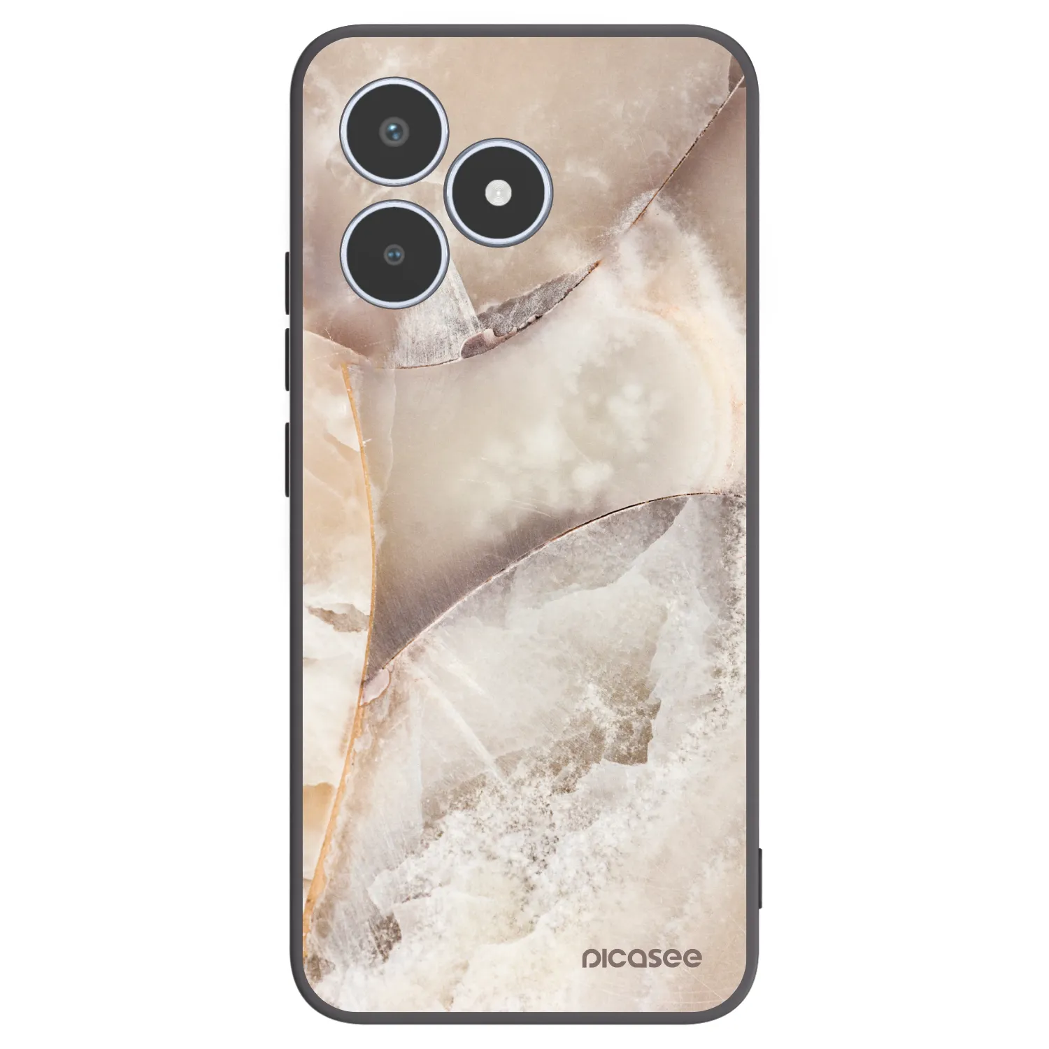 Picasee fekete szilikon tok az alábbi mobiltelefonokra Realme C53 - Cream marble