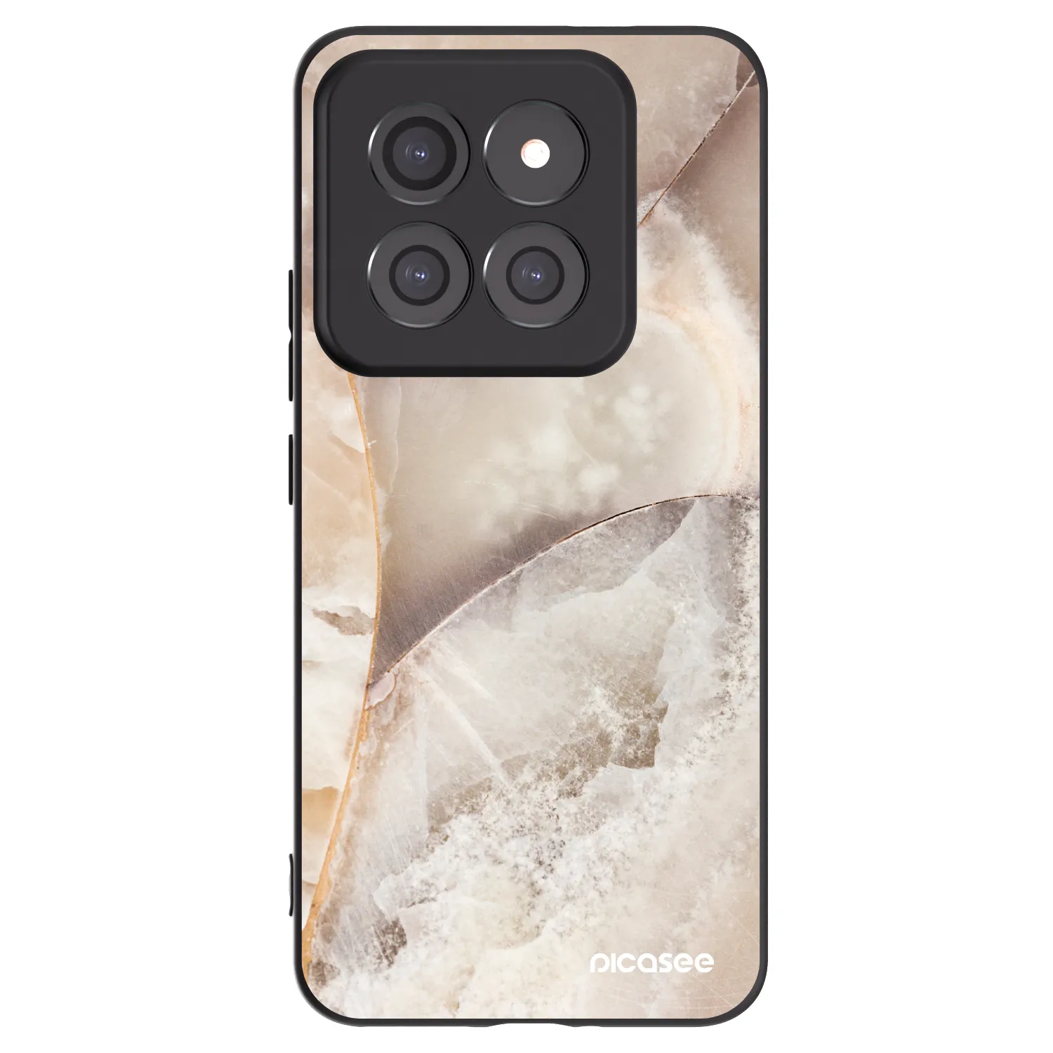 Picasee fekete szilikon tok az alábbi mobiltelefonokra Xiaomi 14 Pro - Cream marble