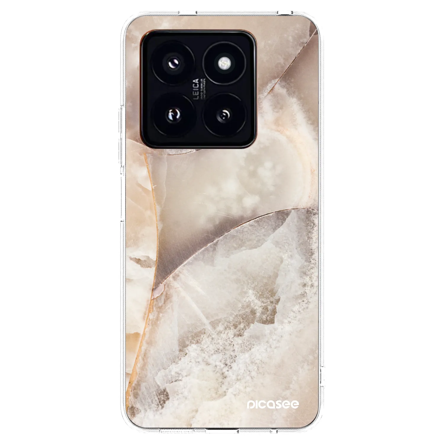 Picasee átlátszó szilikon tok az alábbi mobiltelefonokra Xiaomi 14 Pro - Cream marble