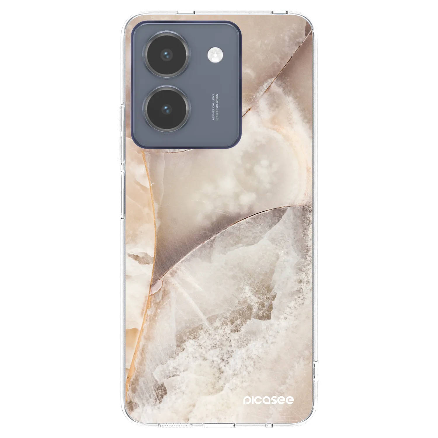 Picasee átlátszó szilikon tok az alábbi mobiltelefonokra Vivo Y36 4G - Cream marble