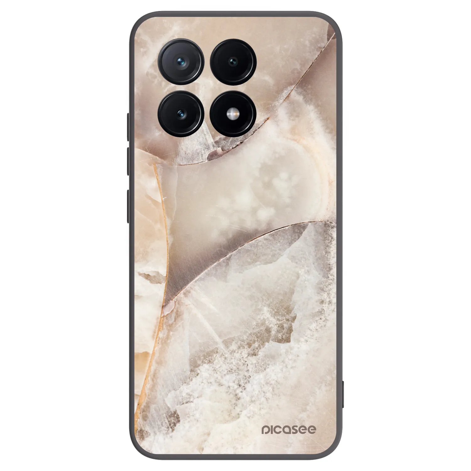 Picasee fekete szilikon tok az alábbi mobiltelefonokra Xiaomi Poco X6 Pro - Cream marble