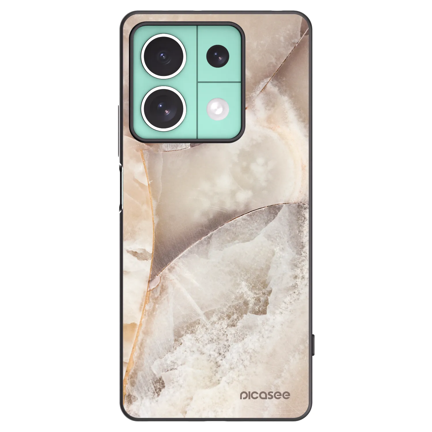 Picasee fekete szilikon tok az alábbi mobiltelefonokra Xiaomi Redmi Note 13 5G - Cream marble