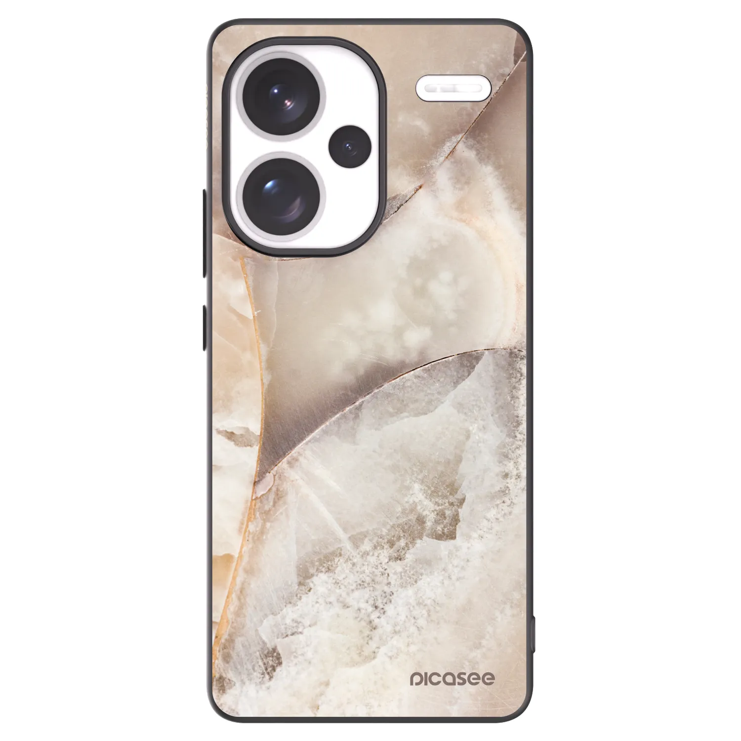 Picasee fekete szilikon tok az alábbi mobiltelefonokra Xiaomi Redmi Note 13 Pro+ 5G - Cream marble