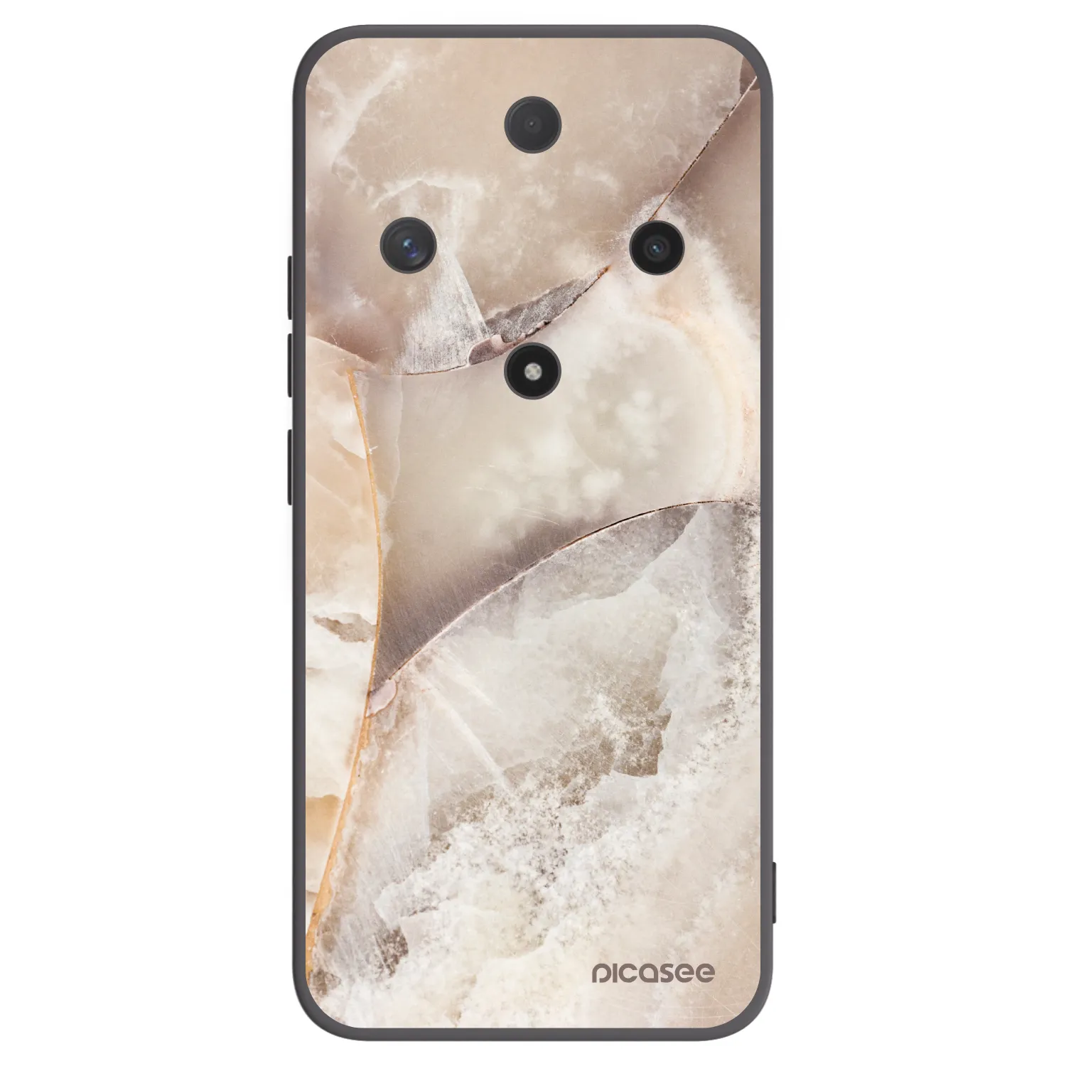 Picasee fekete szilikon tok az alábbi mobiltelefonokra Honor Magic6 Lite 5G - Cream marble