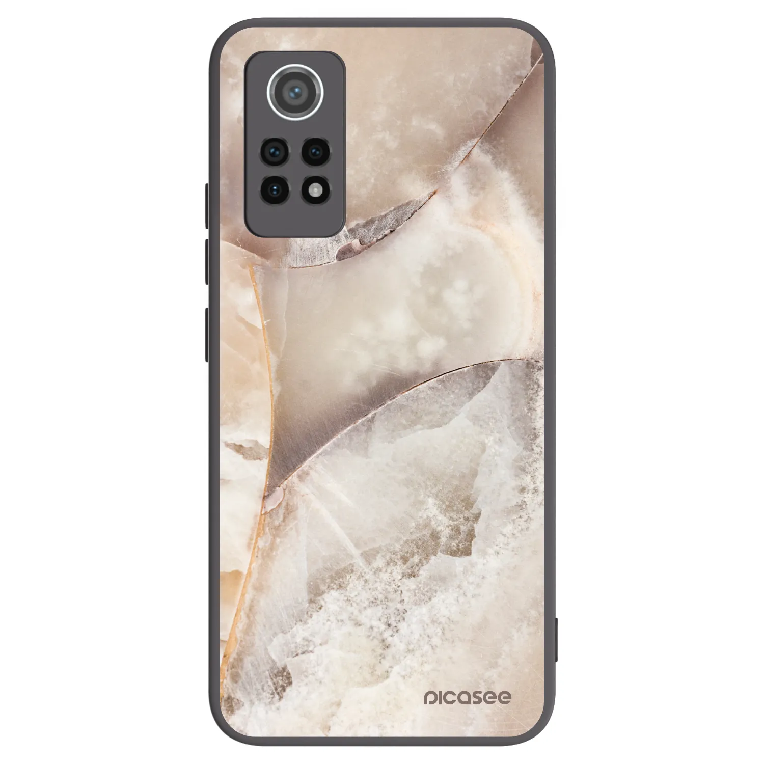 Picasee fekete szilikon tok az alábbi mobiltelefonokra Xiaomi Redmi Note 12 Pro 4G - Cream marble