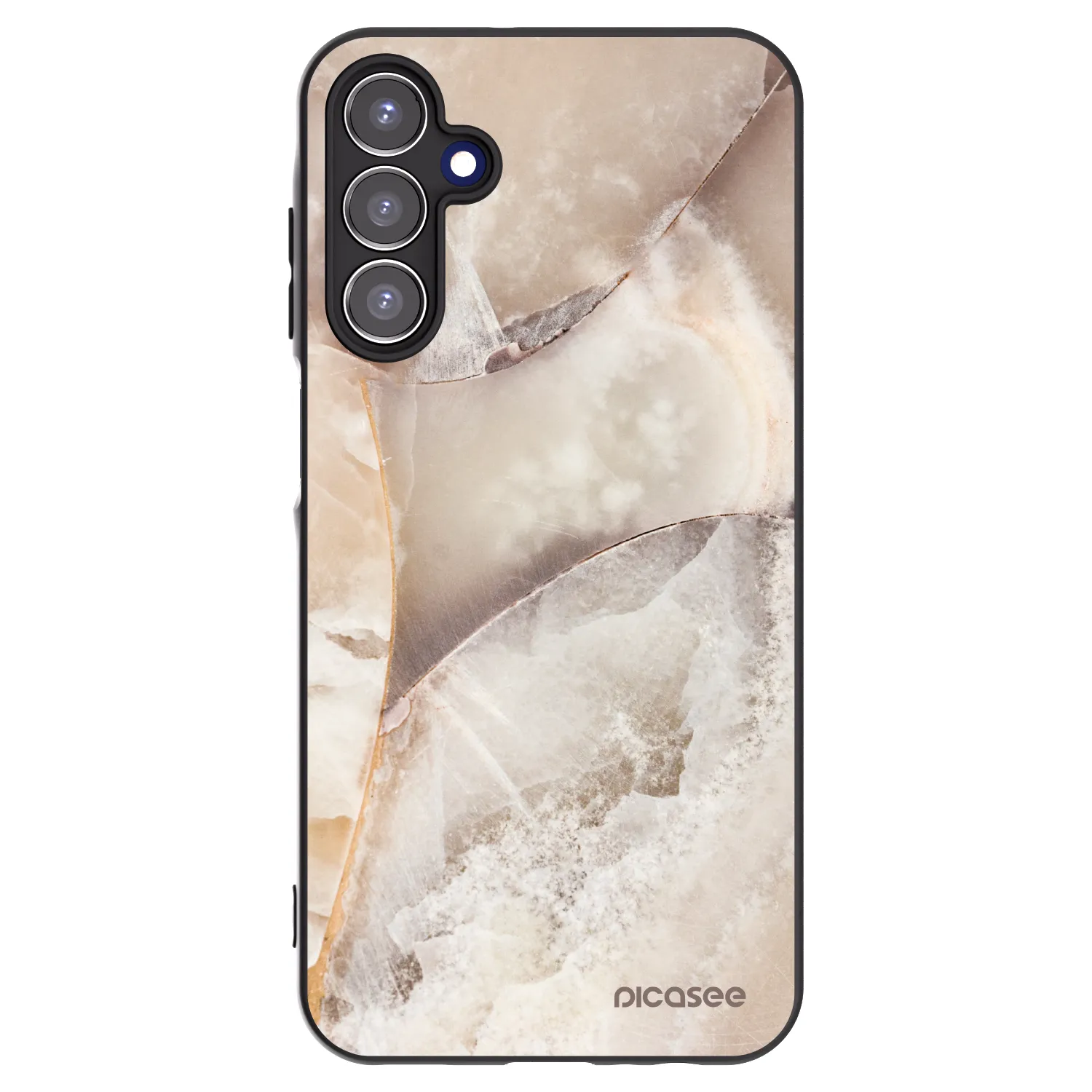 Picasee fekete szilikon tok az alábbi mobiltelefonokra Samsung Galaxy A15 A155F 4G - Cream marble