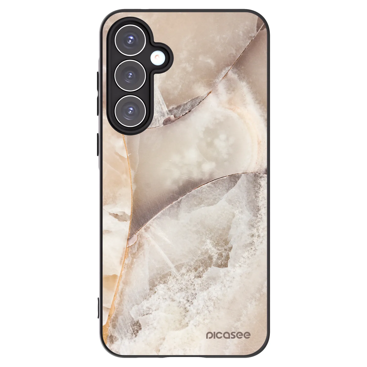 Picasee fekete szilikon tok az alábbi mobiltelefonokra Samsung Galaxy A55 5G A556B - Cream marble