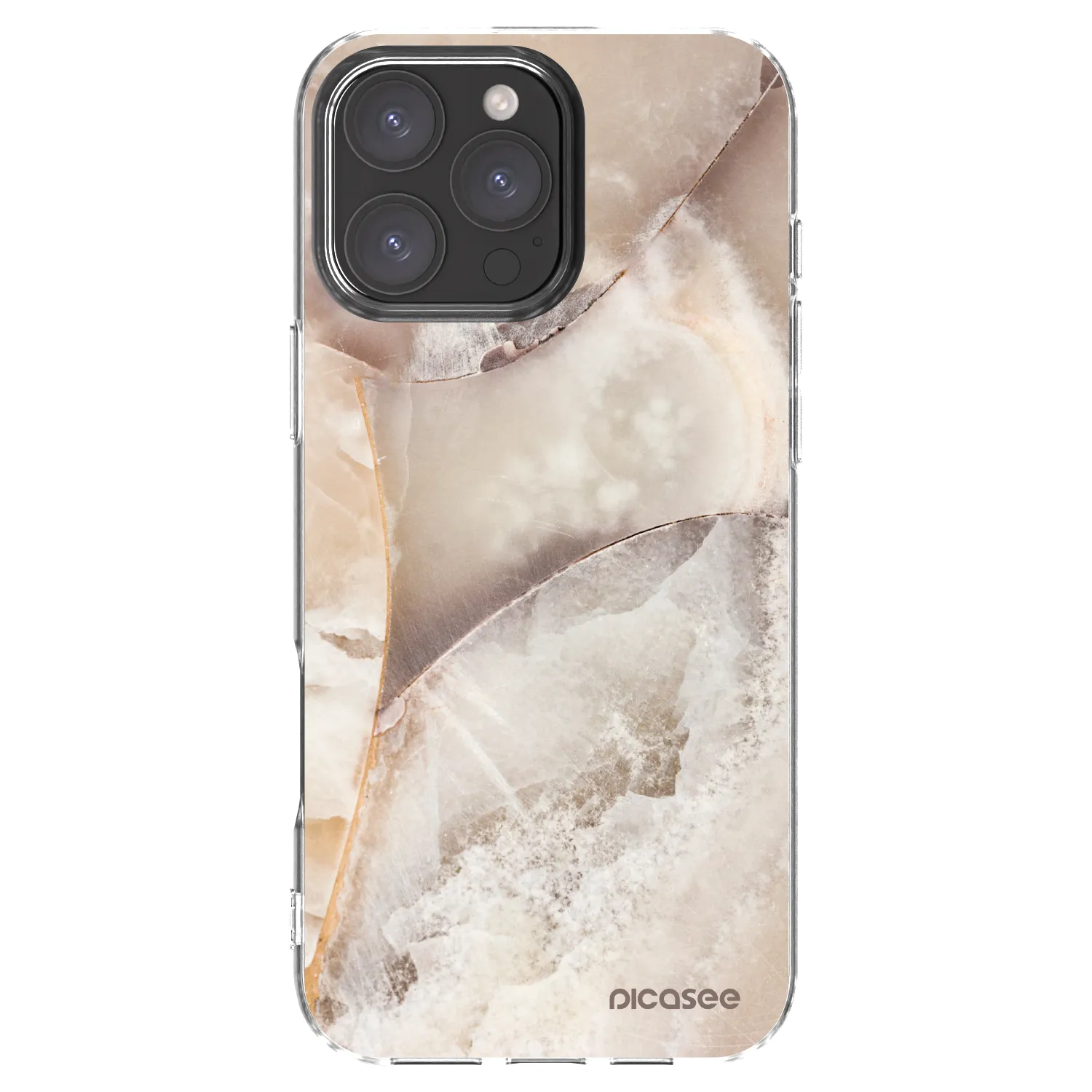 Picasee átlátszó szilikon tok az alábbi mobiltelefonokra Apple iPhone 16 Pro Max - Cream marble