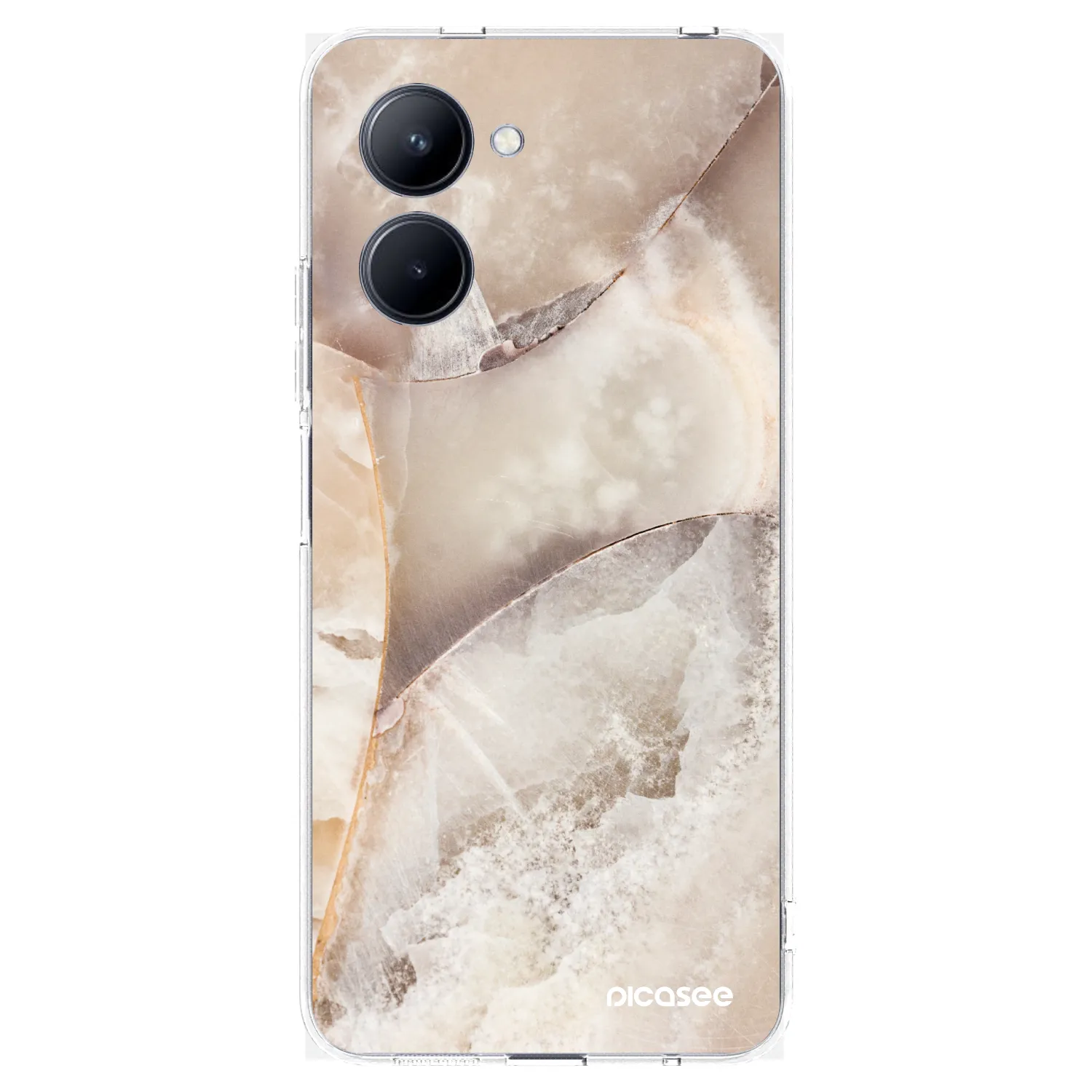 Picasee átlátszó szilikon tok az alábbi mobiltelefonokra Realme C33 (2023) - Cream marble