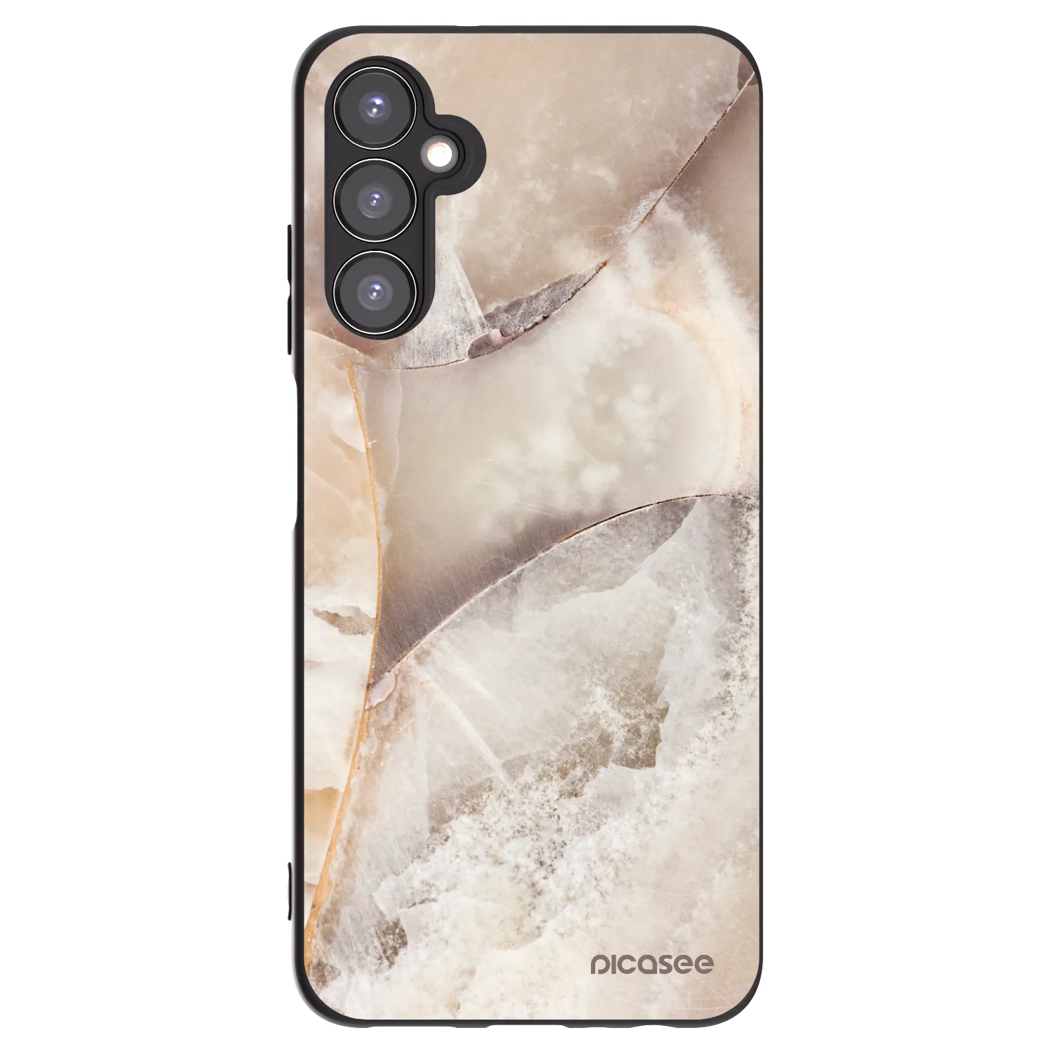 Picasee fekete szilikon tok az alábbi mobiltelefonokra Samsung Galaxy A05s A057G - Cream marble