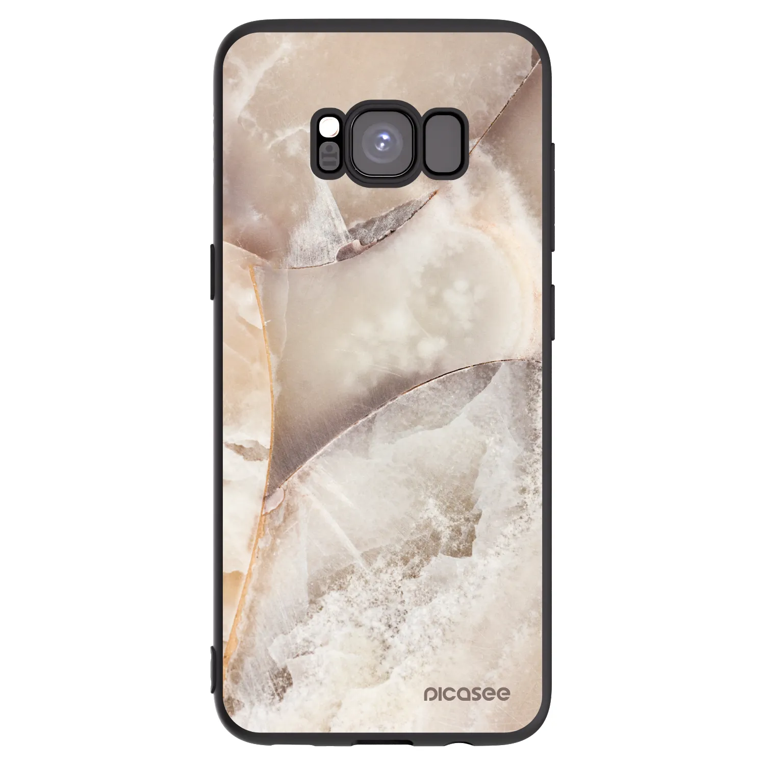 Picasee fekete szilikon tok az alábbi mobiltelefonokra Samsung Galaxy S8 G950F - Cream marble