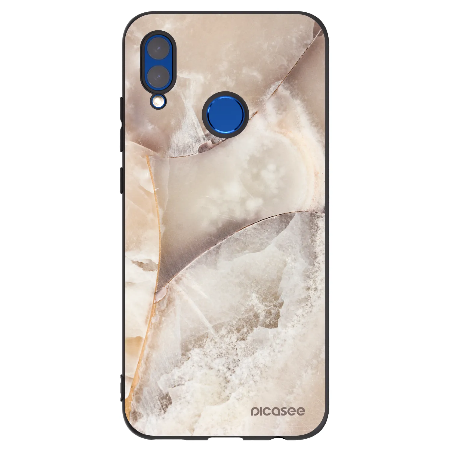 Picasee fekete szilikon tok az alábbi mobiltelefonokra Huawei P Smart 2019 - Cream marble