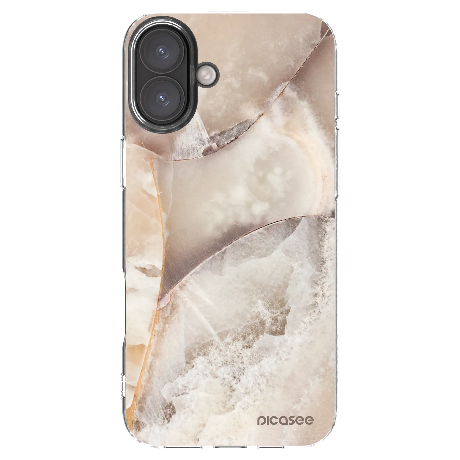 Picasee átlátszó szilikon tok az alábbi mobiltelefonokra Apple iPhone 16 Plus - Cream marble