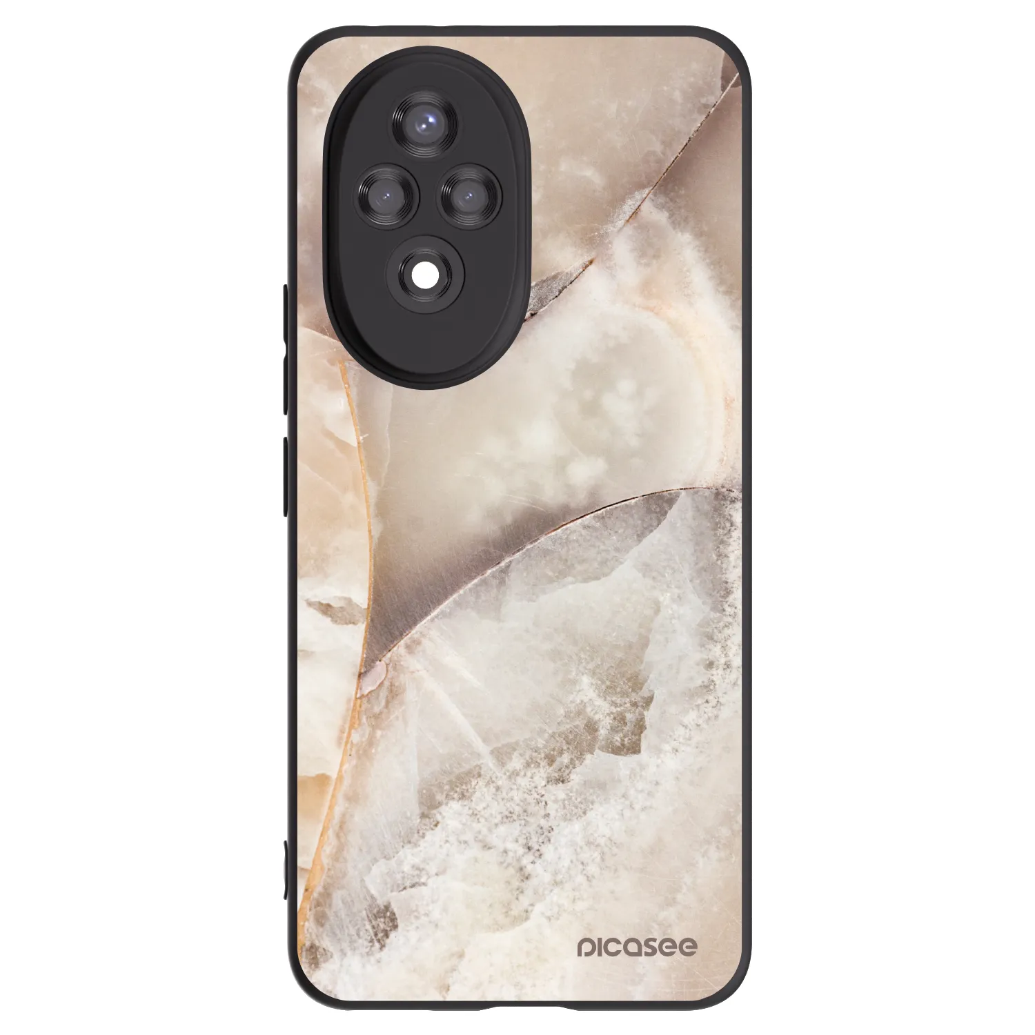 Picasee fekete szilikon tok az alábbi mobiltelefonokra Honor 200 5G - Cream marble