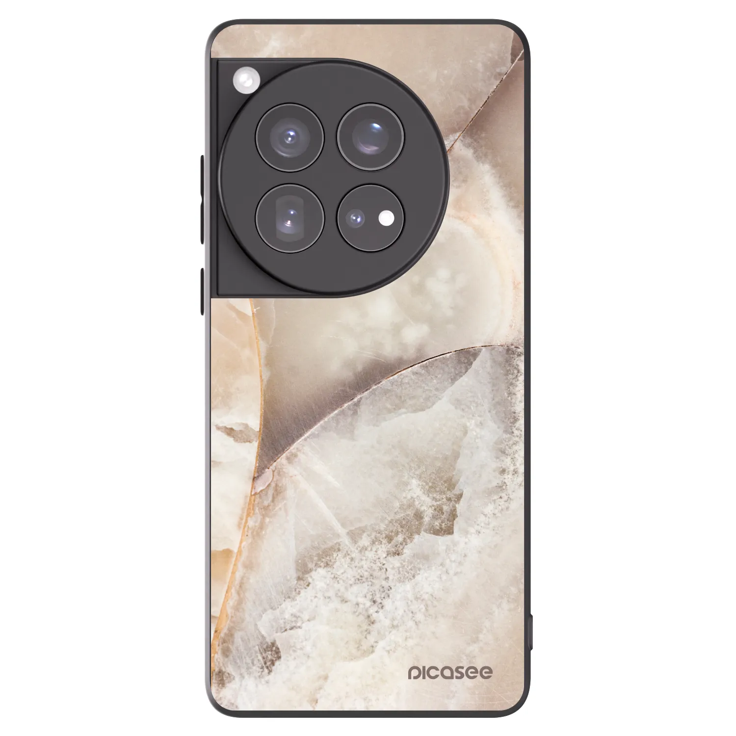 Picasee fekete szilikon tok az alábbi mobiltelefonokra OnePlus 12 5G - Cream marble