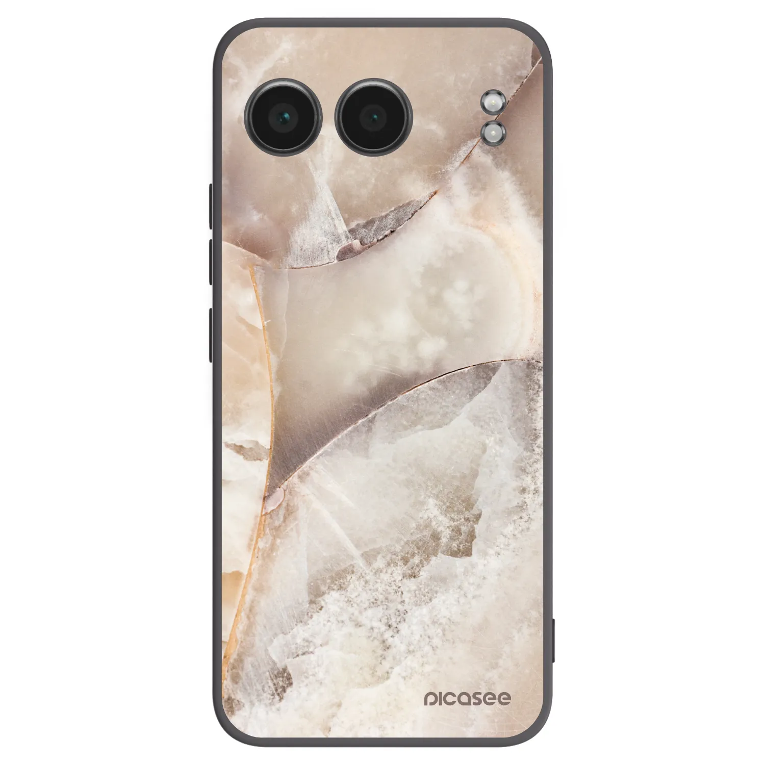 Picasee fekete szilikon tok az alábbi mobiltelefonokra OnePlus Nord 4 - Cream marble