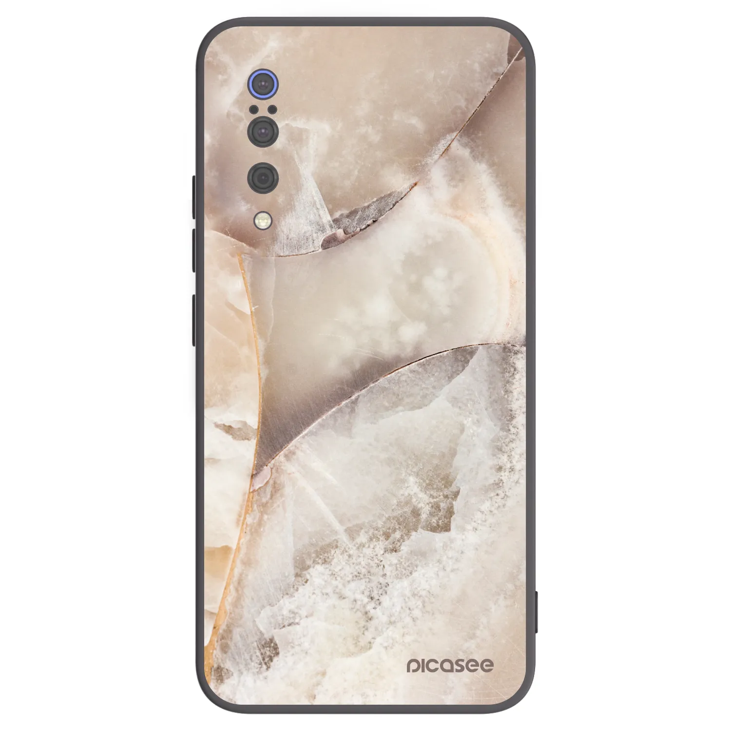 Picasee fekete szilikon tok az alábbi mobiltelefonokra Xiaomi Mi 9 - Cream marble