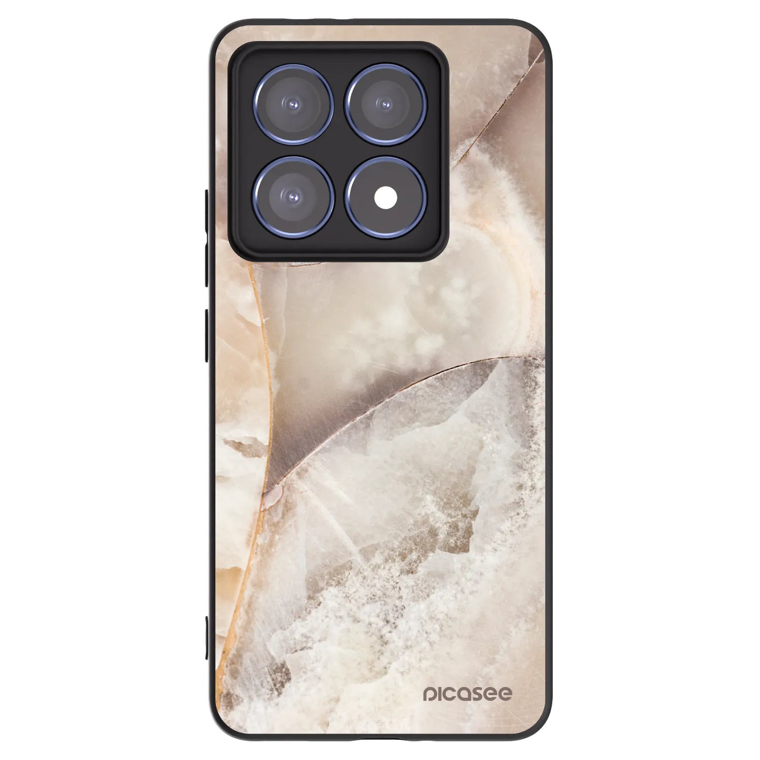 Picasee fekete szilikon tok az alábbi mobiltelefonokra Xiaomi 14T Pro - Cream marble