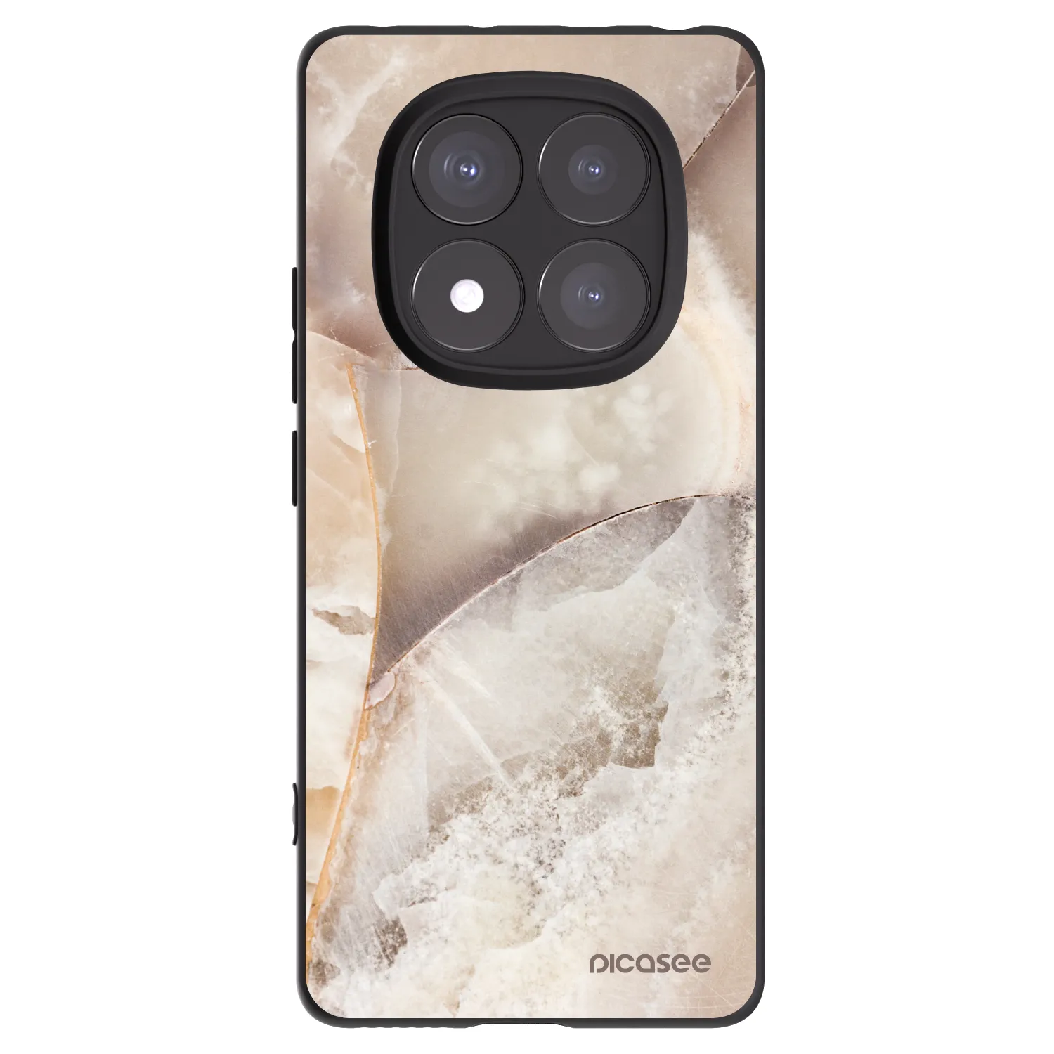 Picasee fekete szilikon tok az alábbi mobiltelefonokra Xiaomi Redmi Note 14 Pro+ 5G - Cream marble