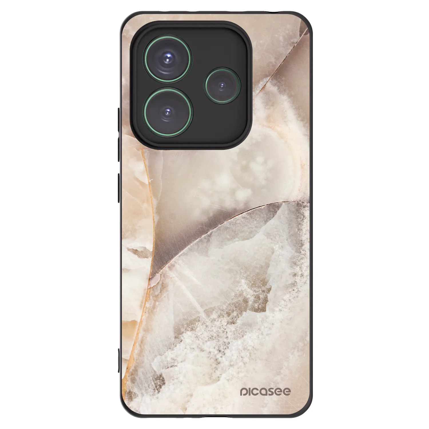 Picasee fekete szilikon tok az alábbi mobiltelefonokra Xiaomi Redmi Note 14 5G - Cream marble