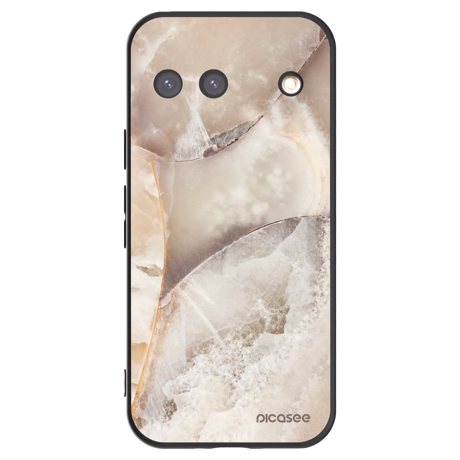 Picasee fekete szilikon tok az alábbi mobiltelefonokra Google Pixel 9 - Cream marble