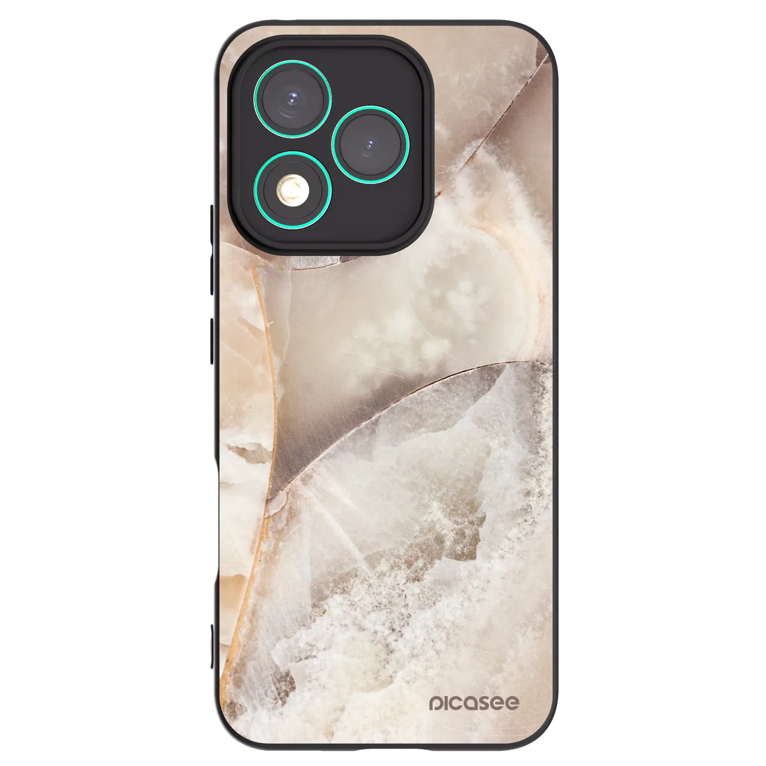 Picasee fekete szilikon tok az alábbi mobiltelefonokra Honor 400 Lite 5G - Cream marble